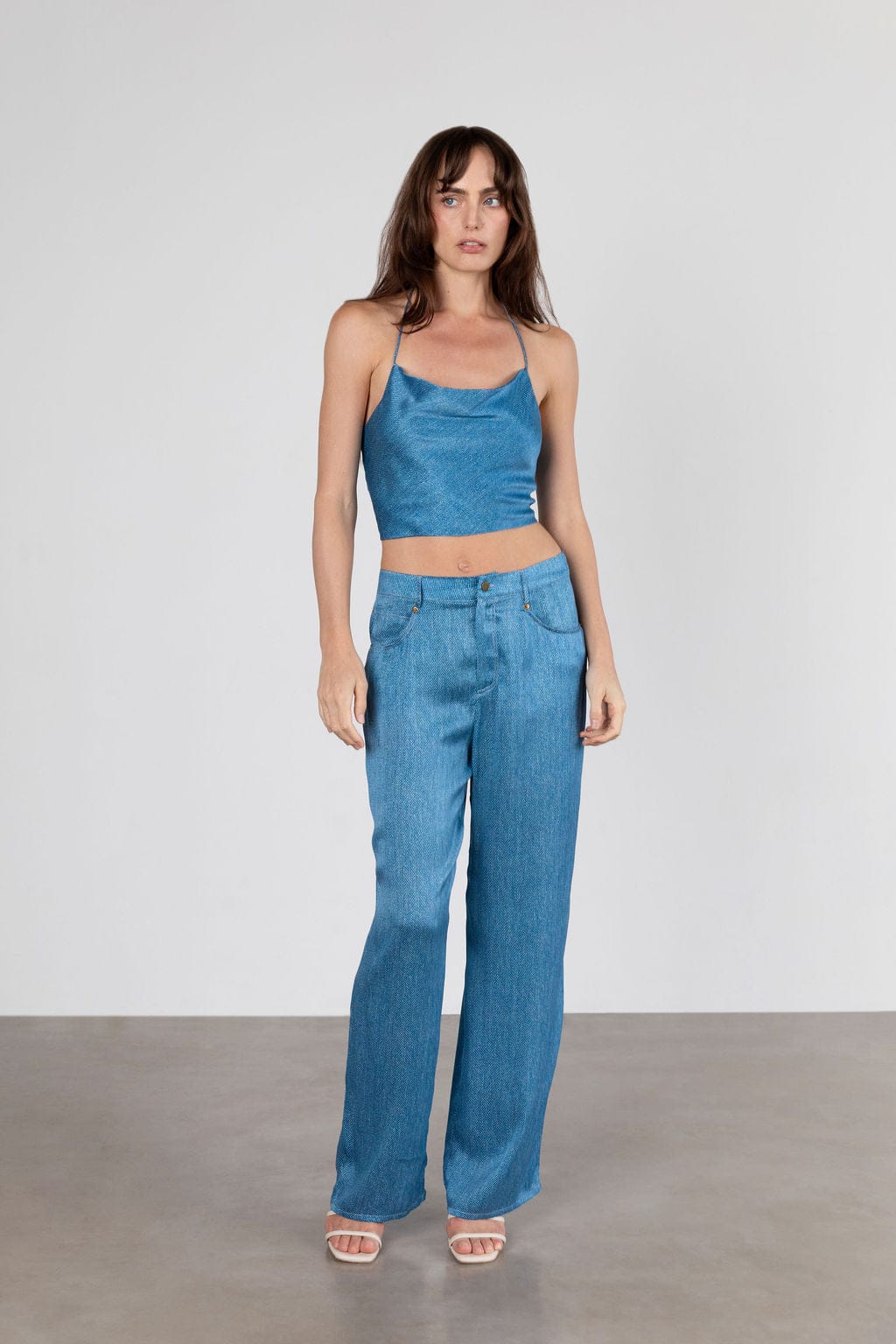 Anaphe Pants & Shorts Light Denim Print / XL (34" waist) Jeans But Silk - Light Denim Print