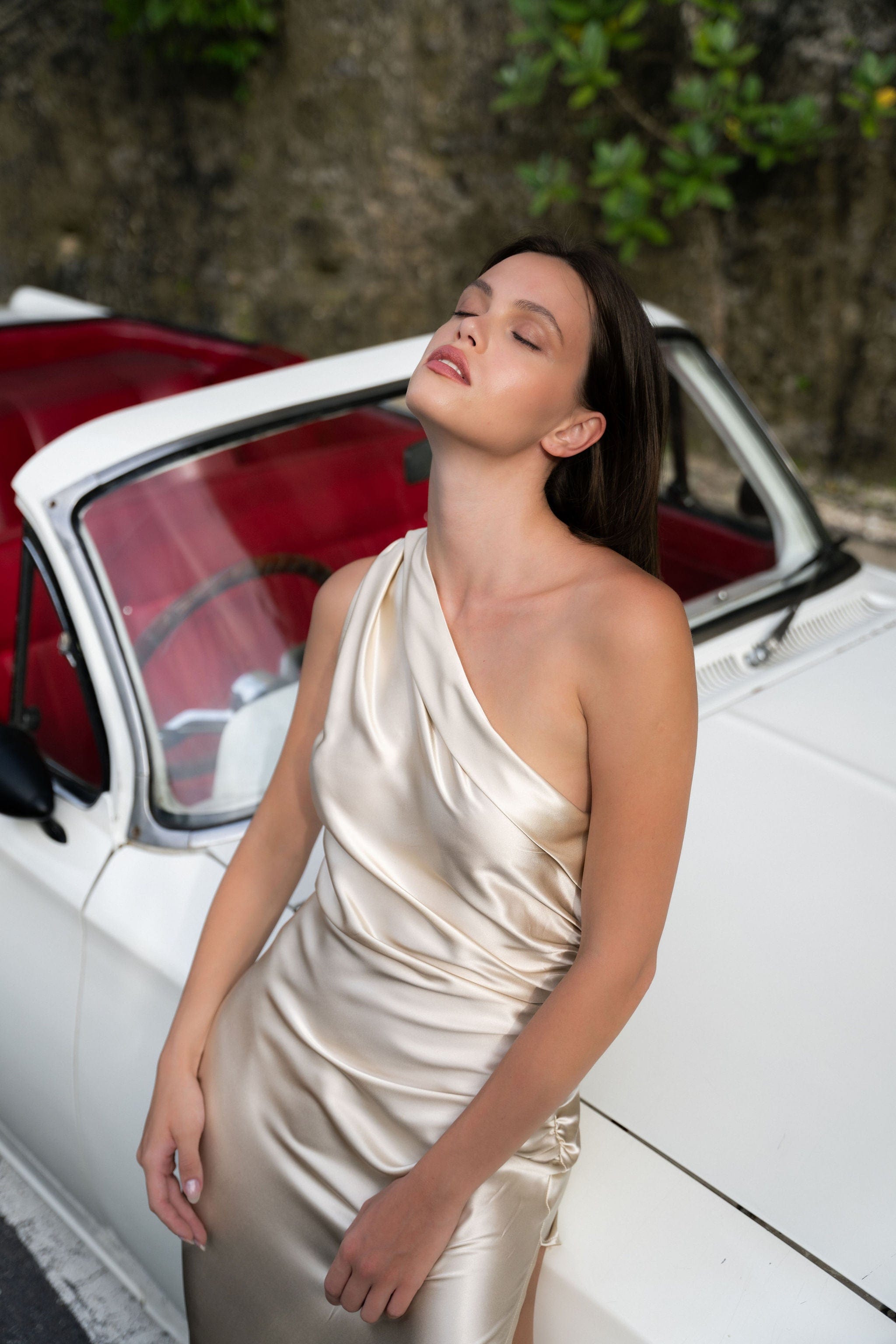 Aria Asymmetric Dress - Charmeuse Silk