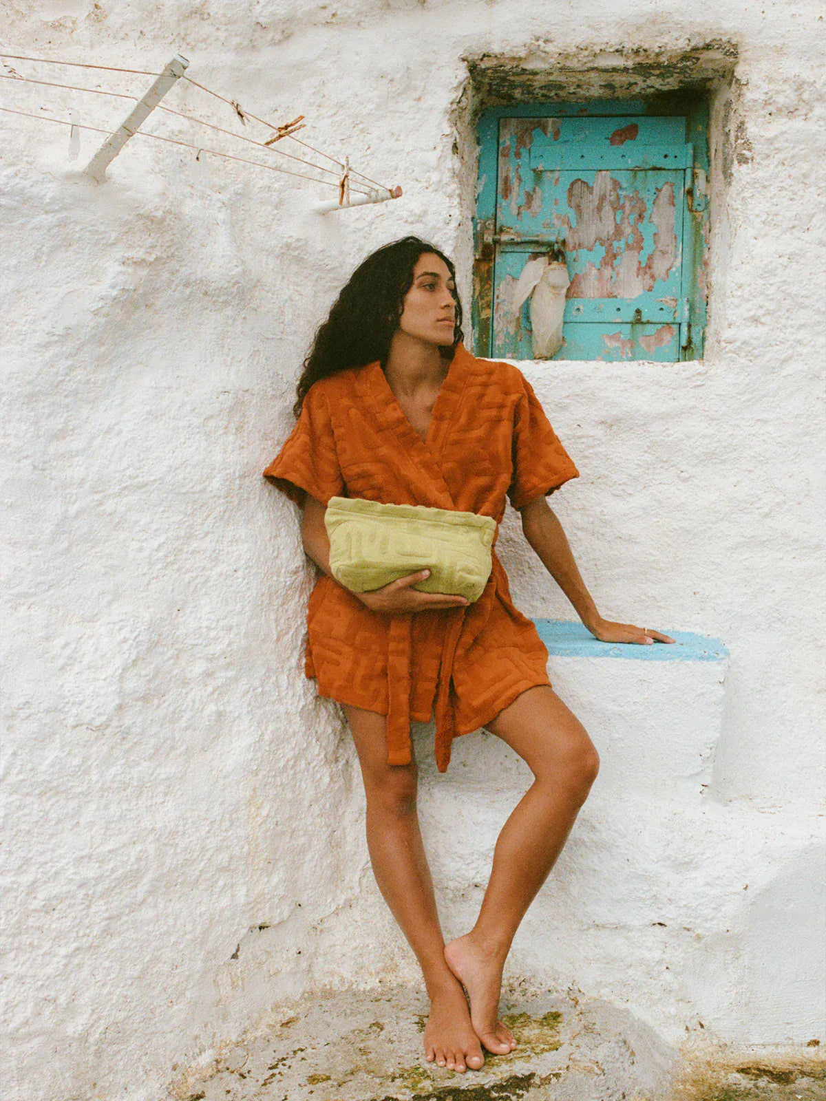 Towelling Mini Robe Clay - Soleil Soleil