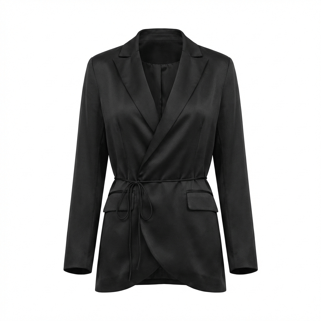 Form Fit Silk Tie Blazer