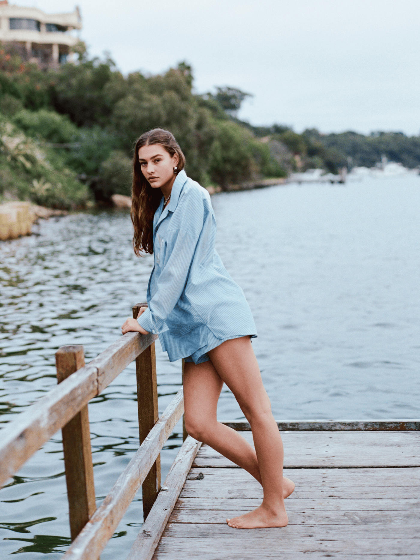 Abbey Silk Cotton Shorts Ripple - Soleil Soleil