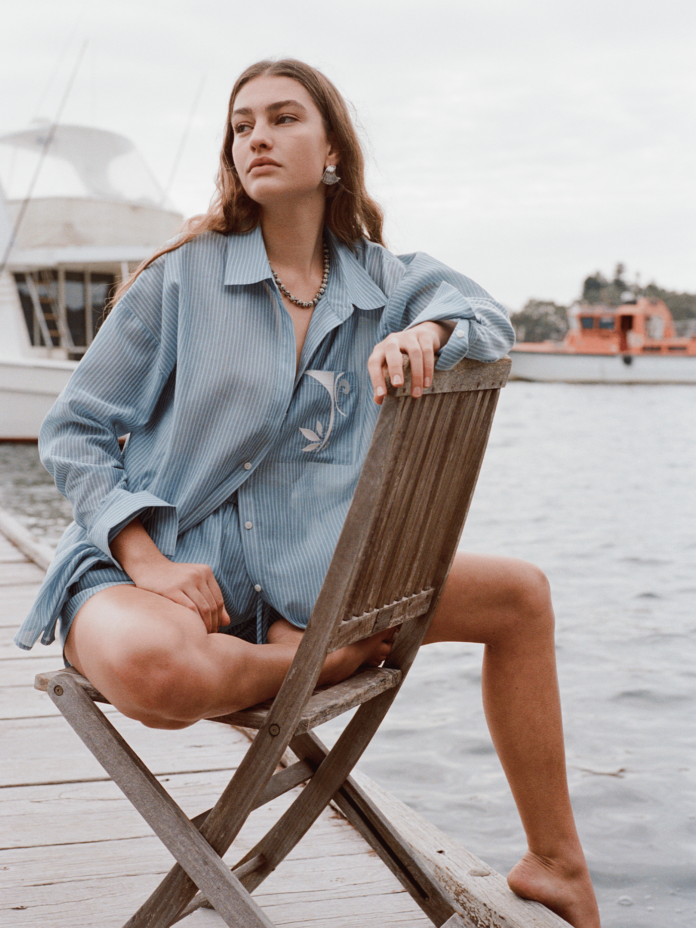 Keaton Silk Cotton Shirt Ripple - Soleil Soleil