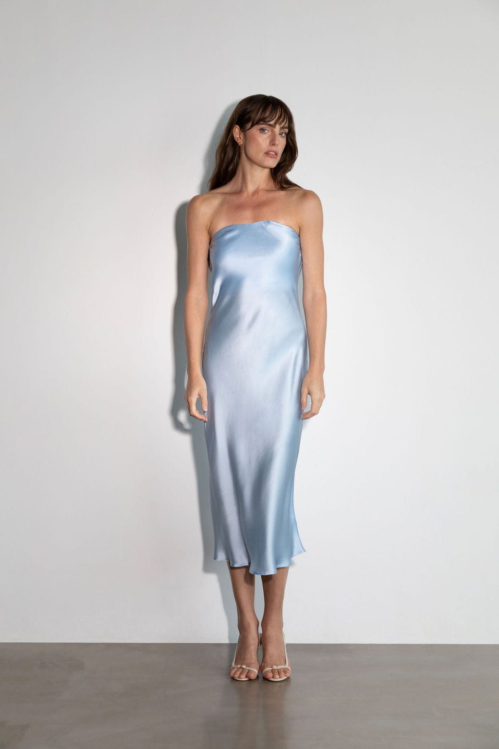 Sloane Strapless Dress Powder Blue - Atelier