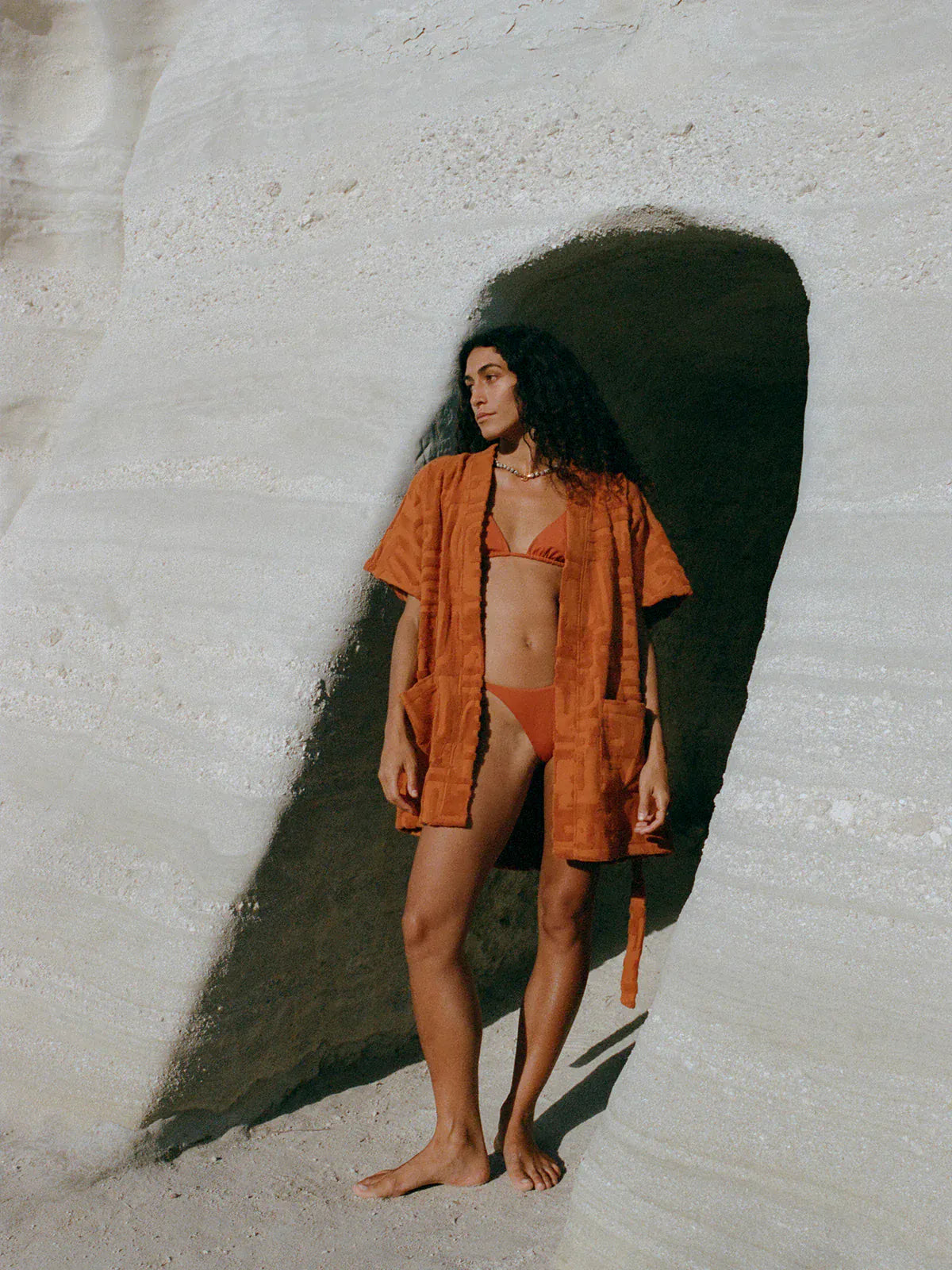 Towelling Mini Robe Clay - Soleil Soleil