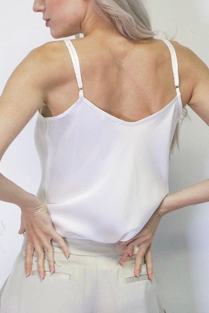 V Silk Camisole Top