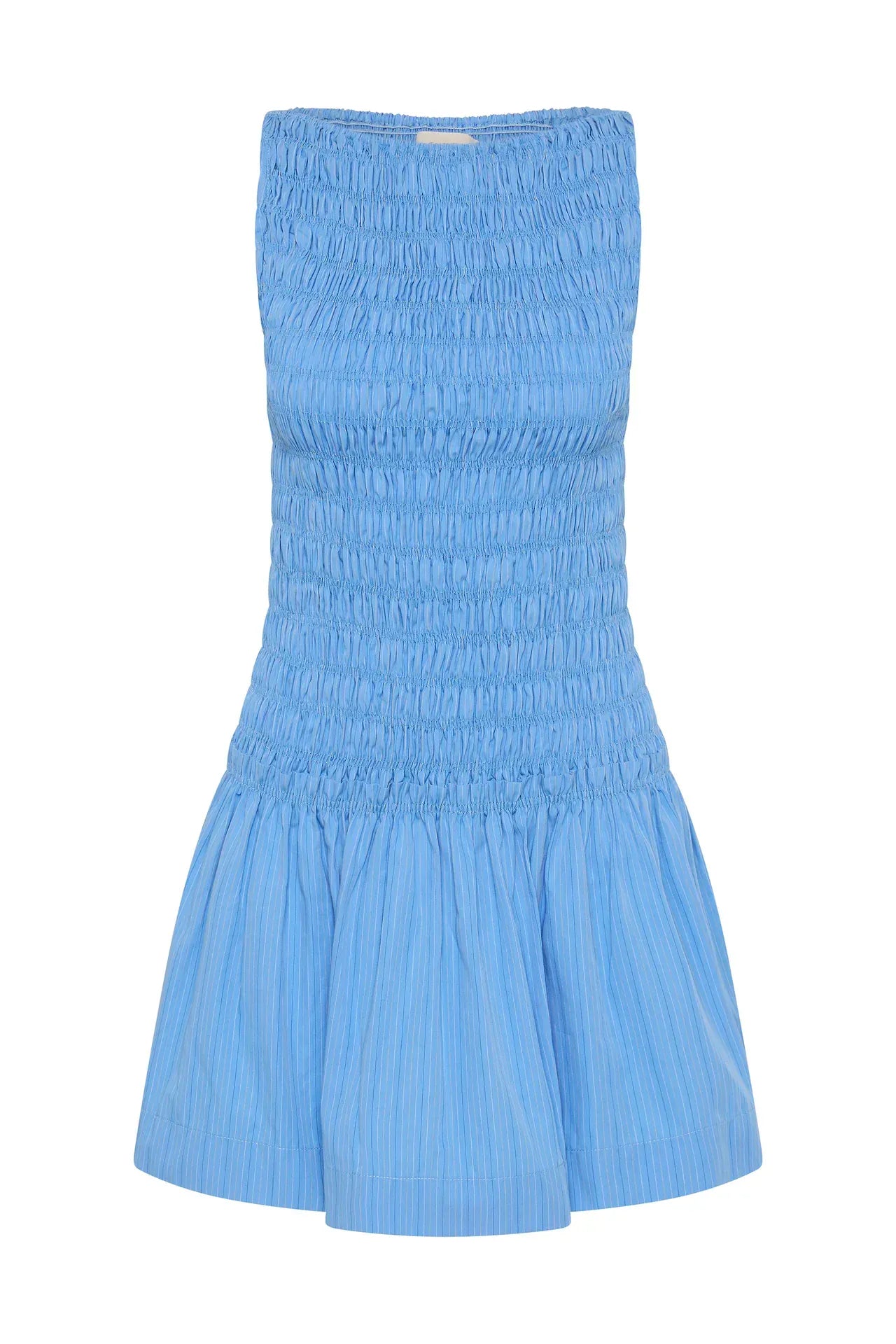 Maria Mini Dress Mico Pinstripe Azul - Faithfull The Brand