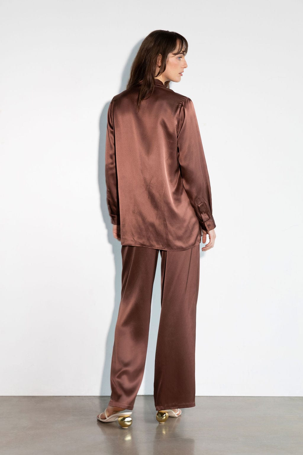 Unlined Silk Blazer - Espresso, Atelier