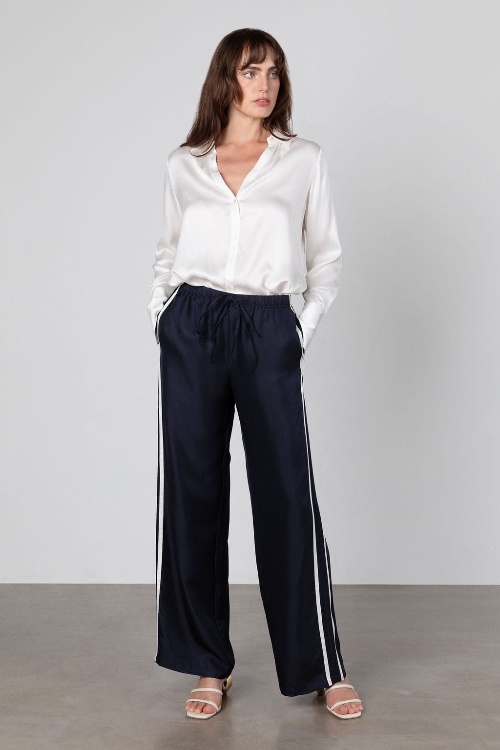 Capsule French Cuff Blouse - Sandwashed Silk