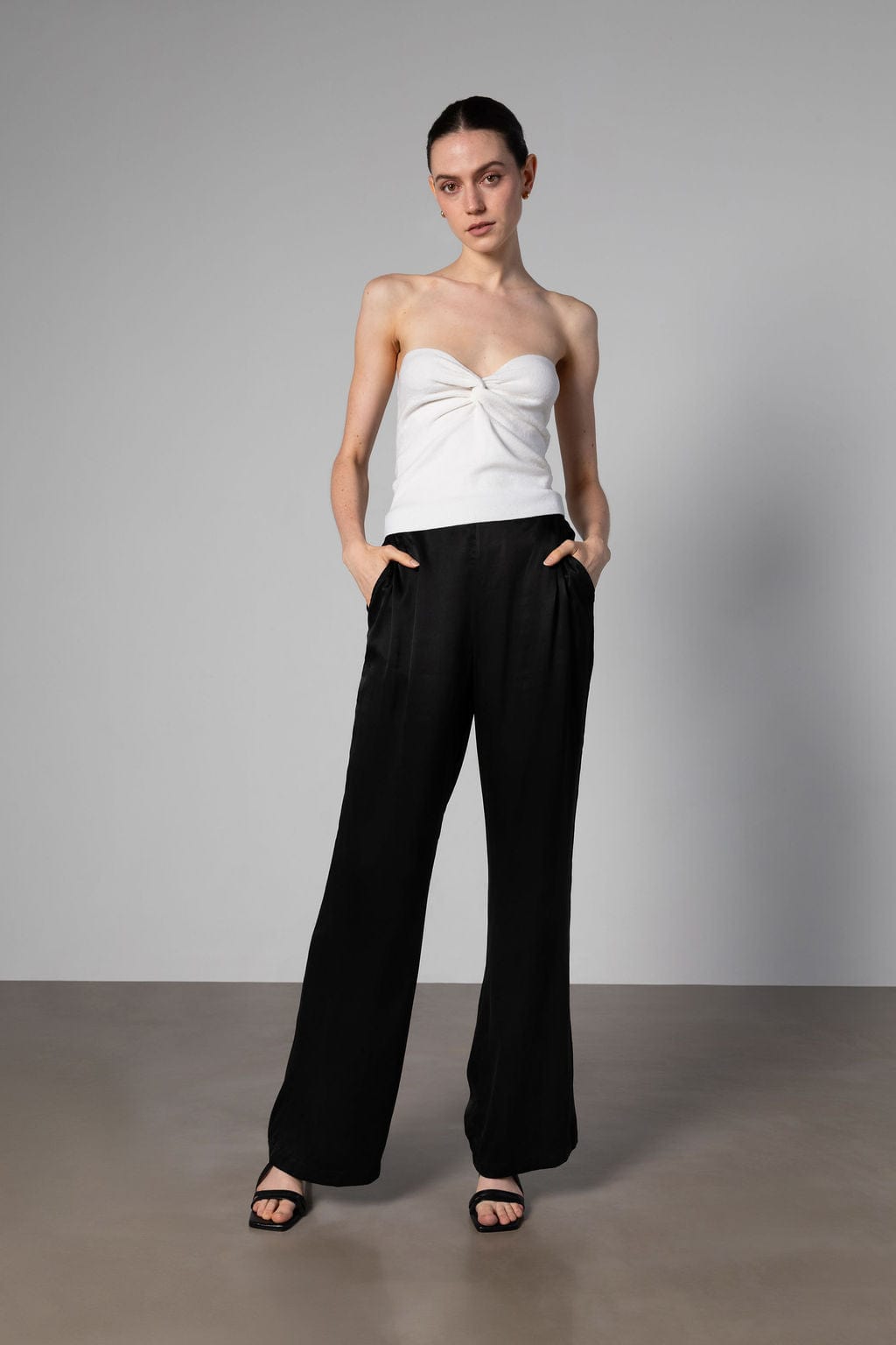 Silk Knit Bandeau Top