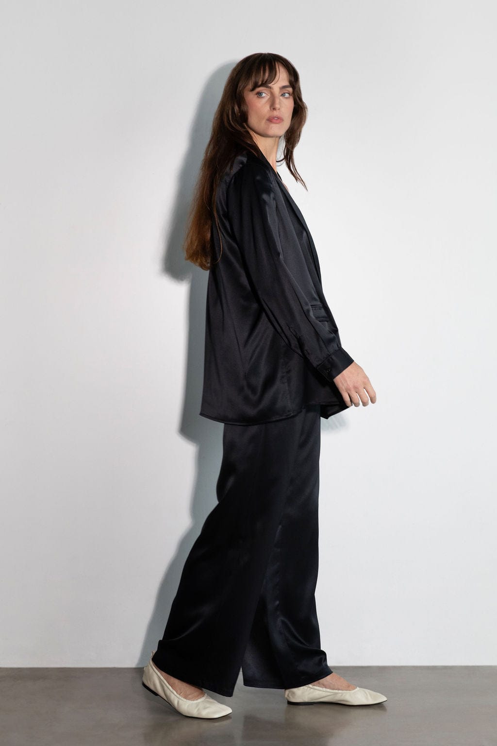 Silk Draw String Pant - Black, Atelier