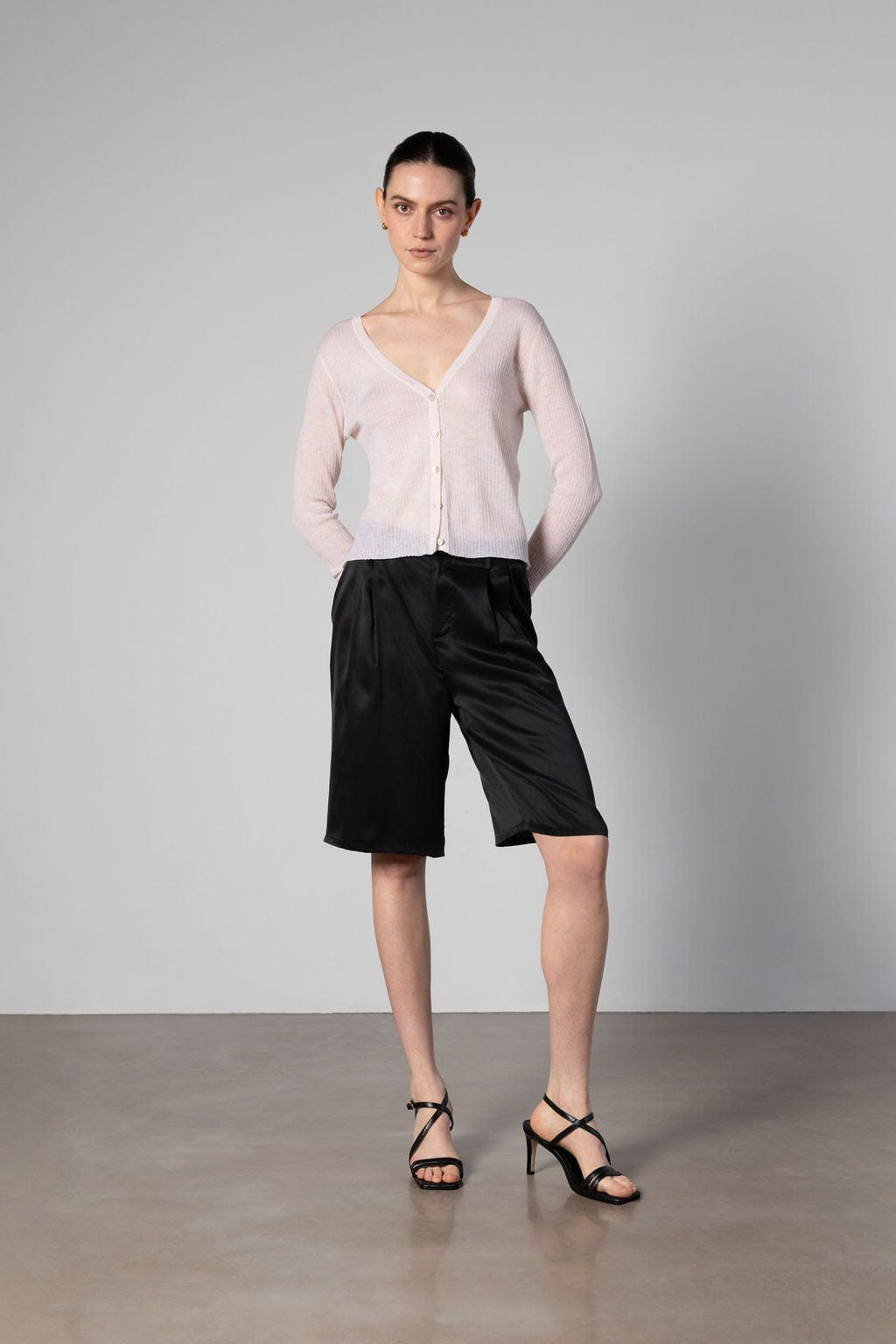 Soft Spring Semi Sheer Cashmere Knit Cardigan