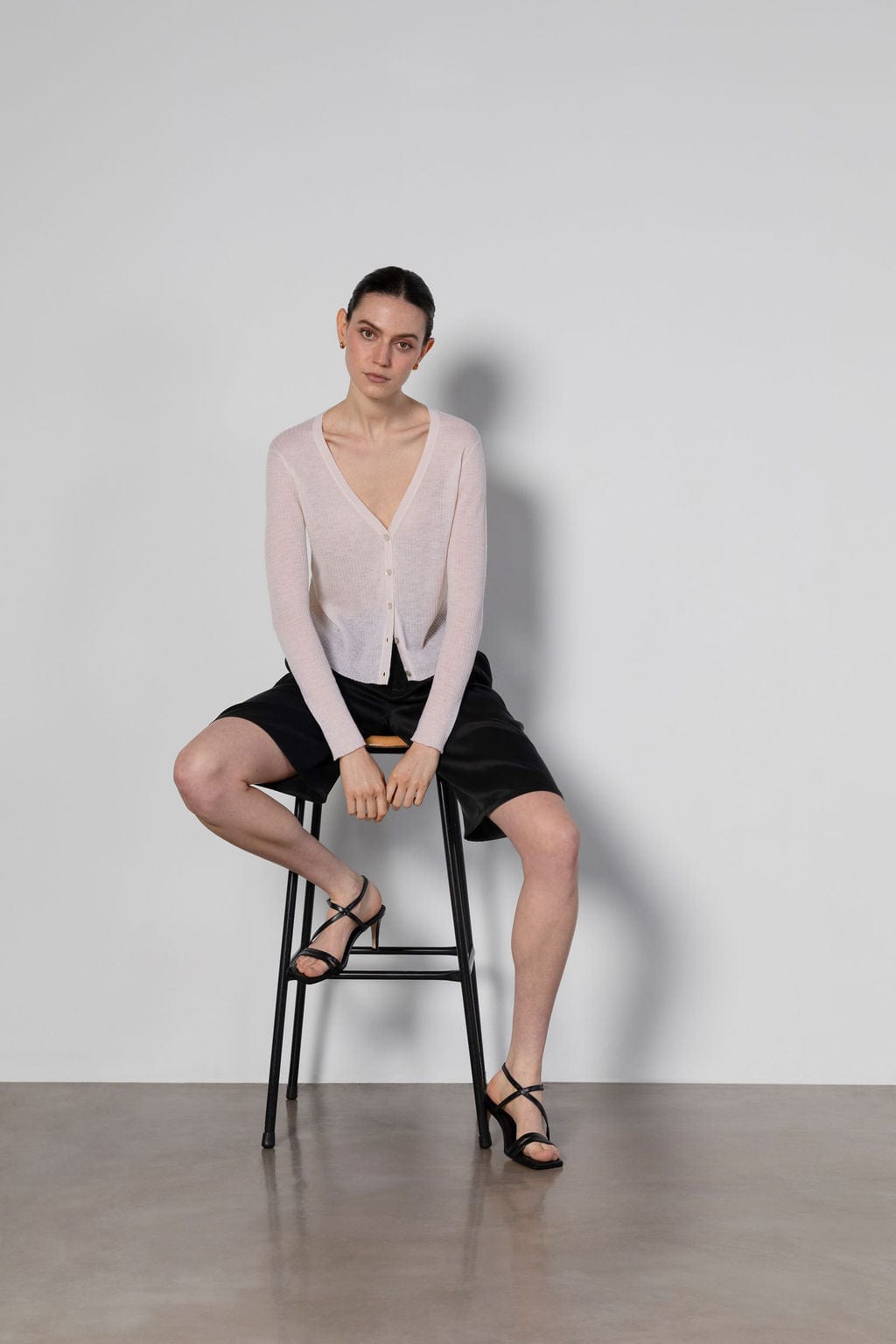 Soft Spring Semi Sheer Cashmere Knit Cardigan