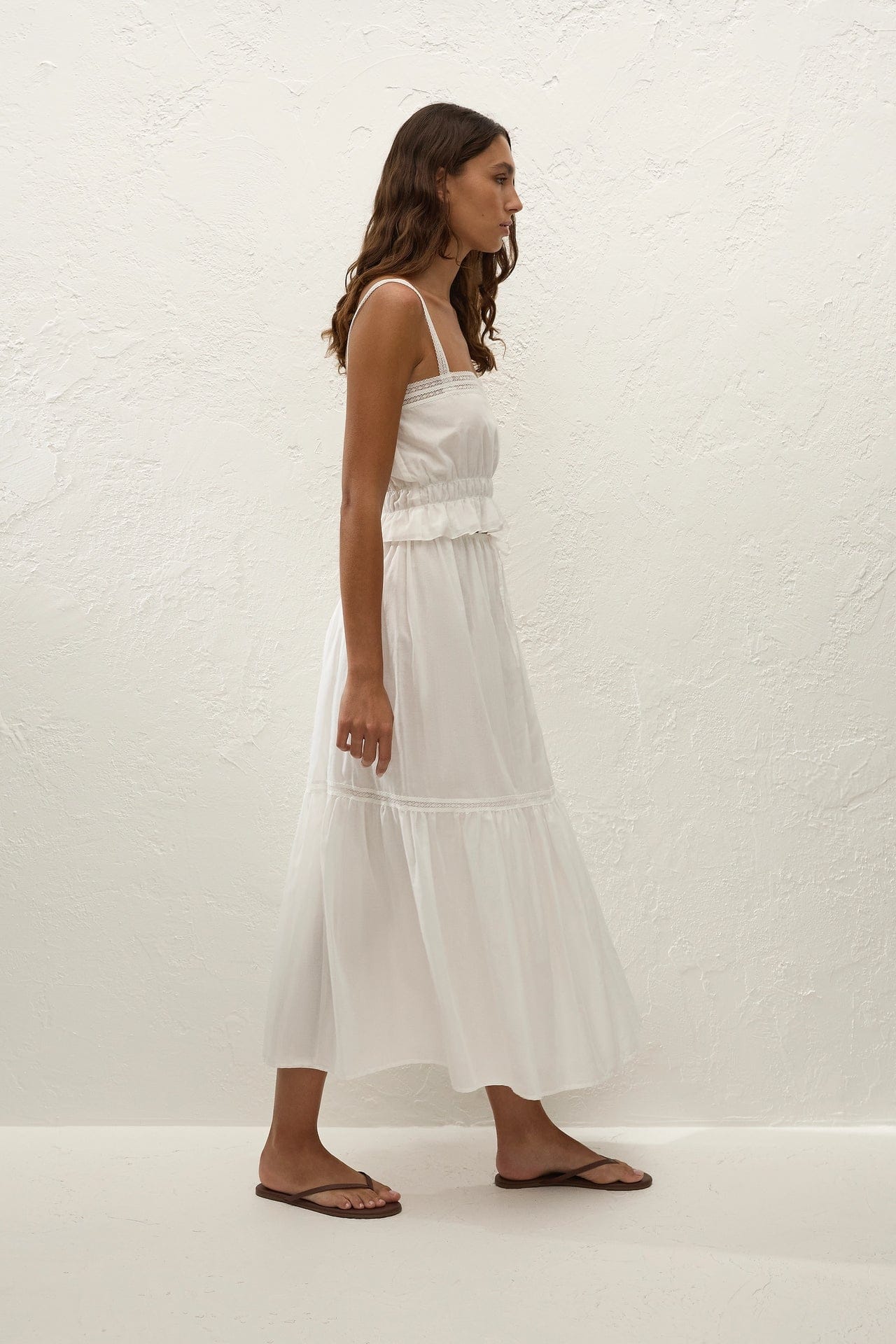 Venta Midi Skirt White - Faithfull The Brand