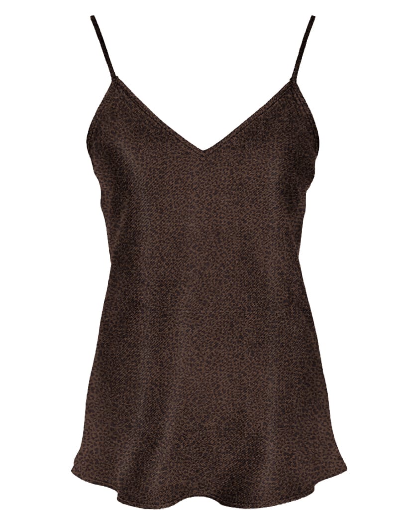 V Silk Camisole - Panther