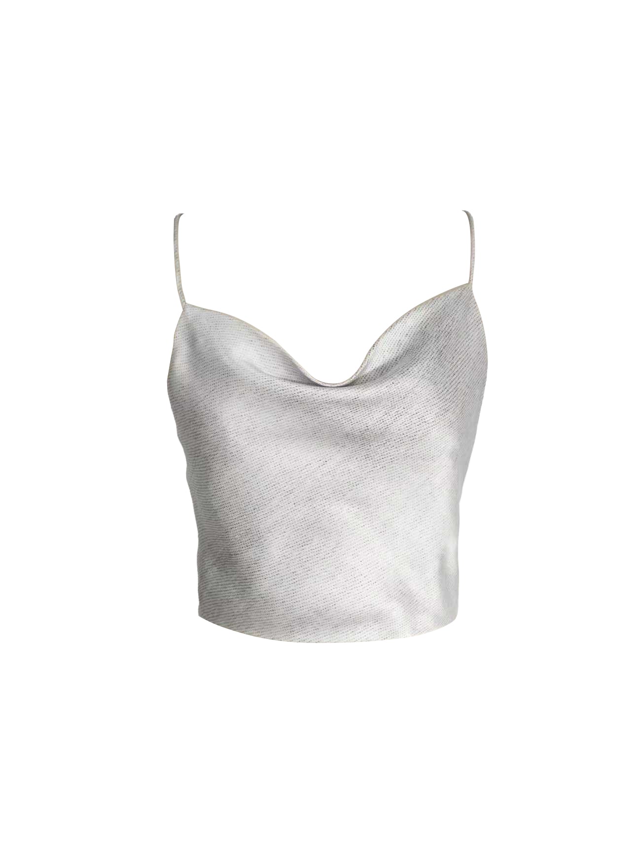 Hera Cross Back Cowl Camisole - White Denim