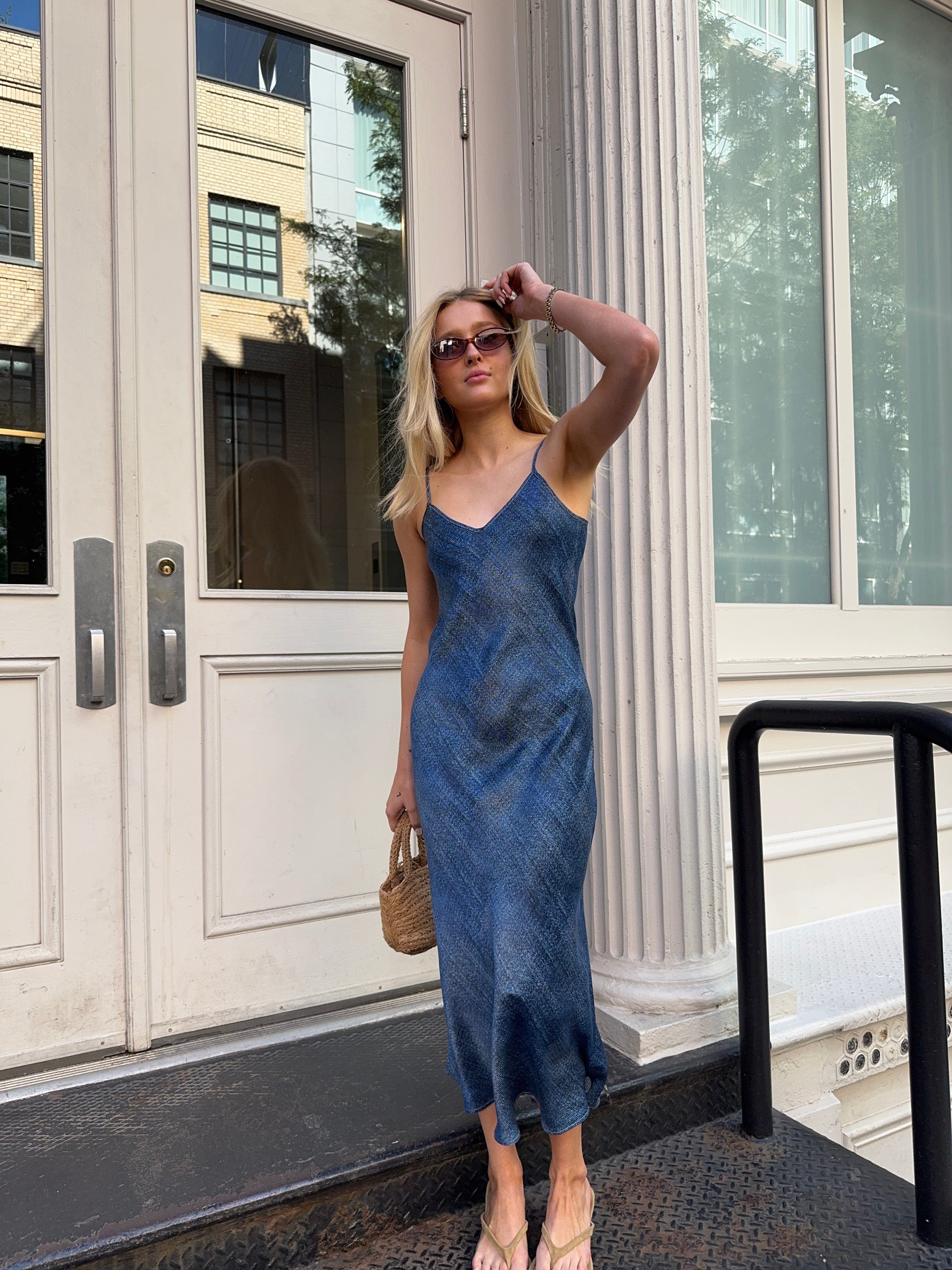 90s Icon V Slip Dress - Prints