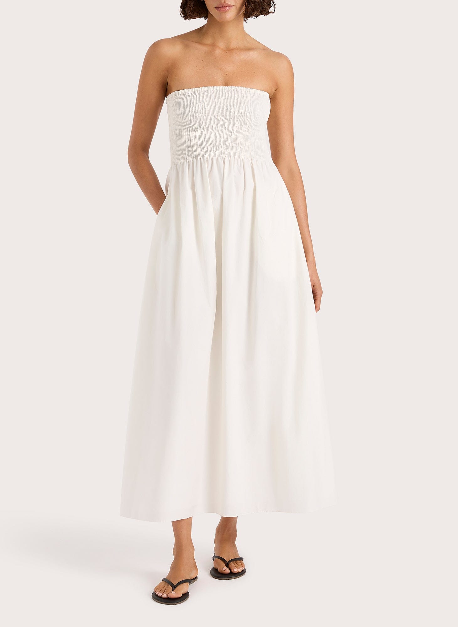 Jamie Midi Dress White - Faithfull The Brand