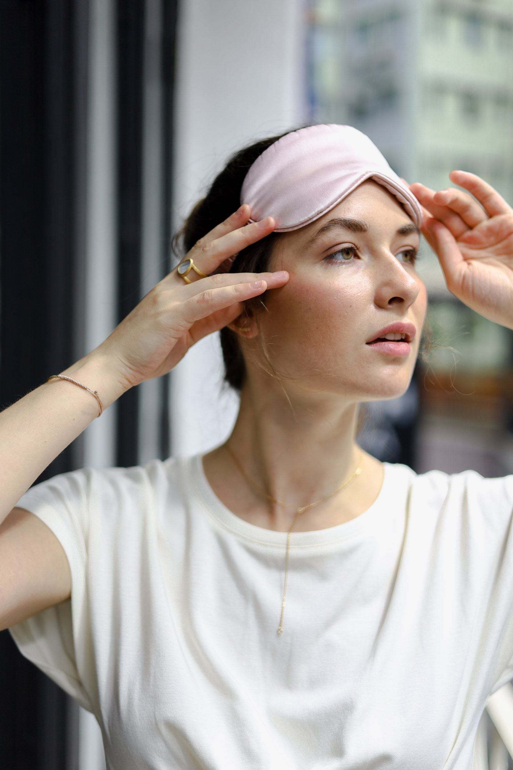 Anaphe Additions Blush Pink Silk Sleep Eye Mask