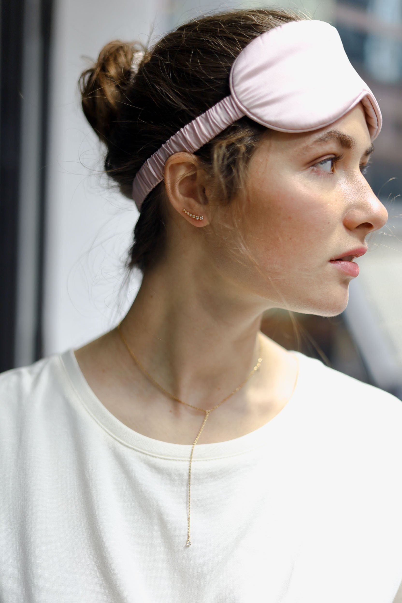 Anaphe Additions Blush Pink Silk Sleep Eye Mask