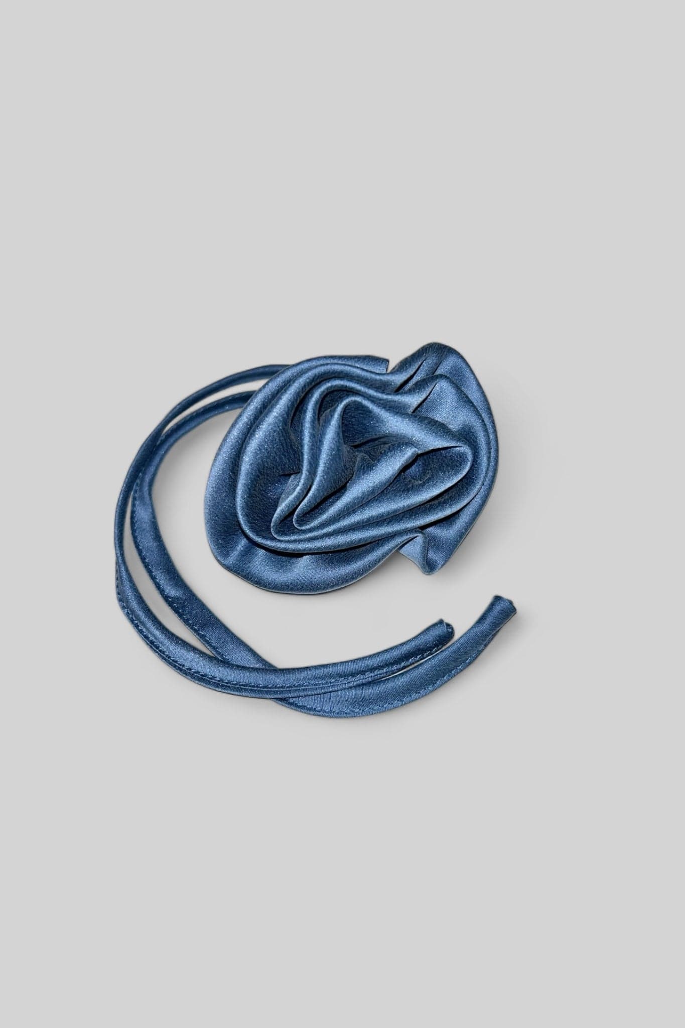 Anaphe Additions Dusk Blue Silk Rose Accessory - Attach to your dress, wear as a necklace, bracelet, anklet or bag accessory