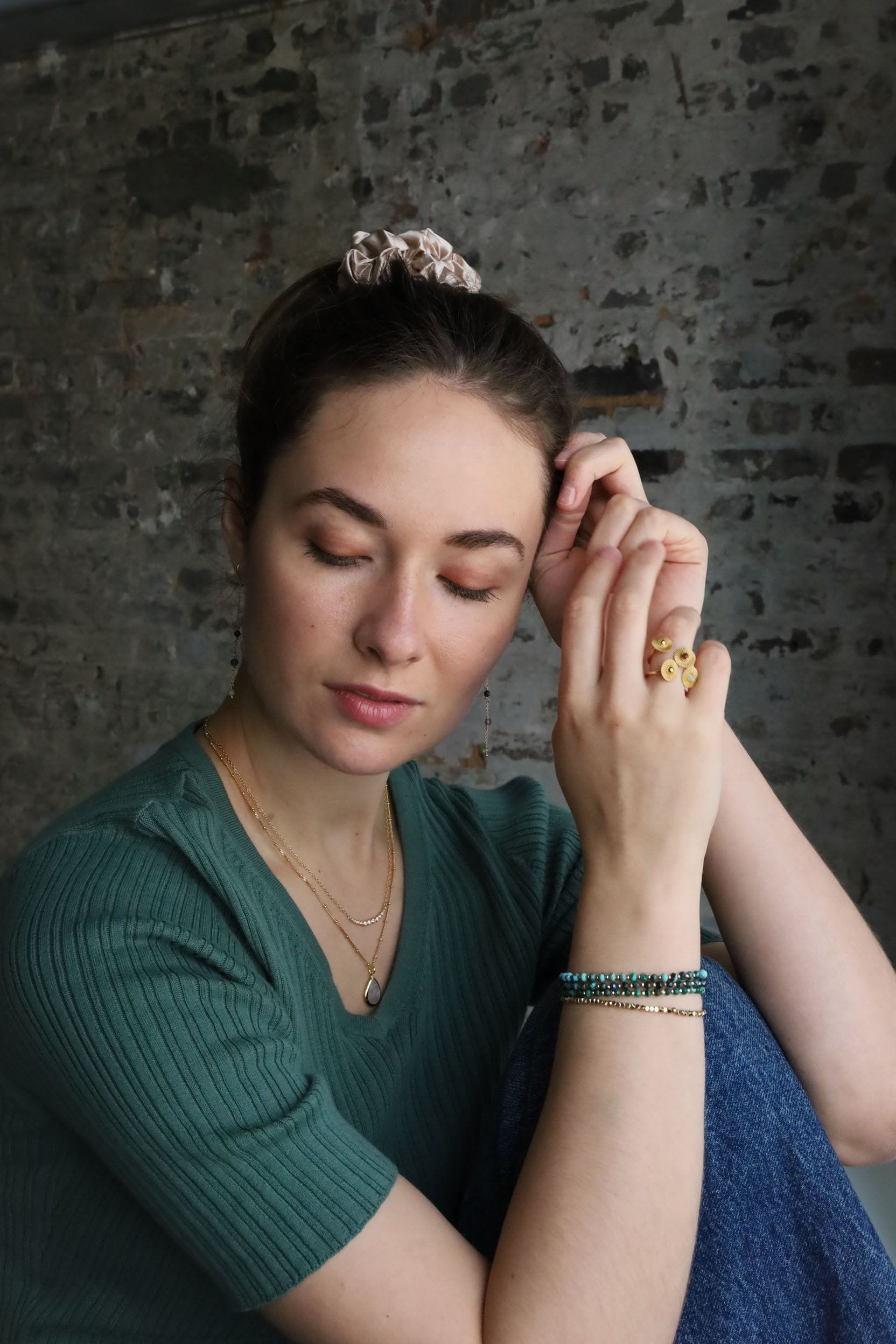 Anaphe Additions Multi Pack (1 Classic Black 1 Champagne 1 Red) Party Season Go Big Silk Scrunchy Set