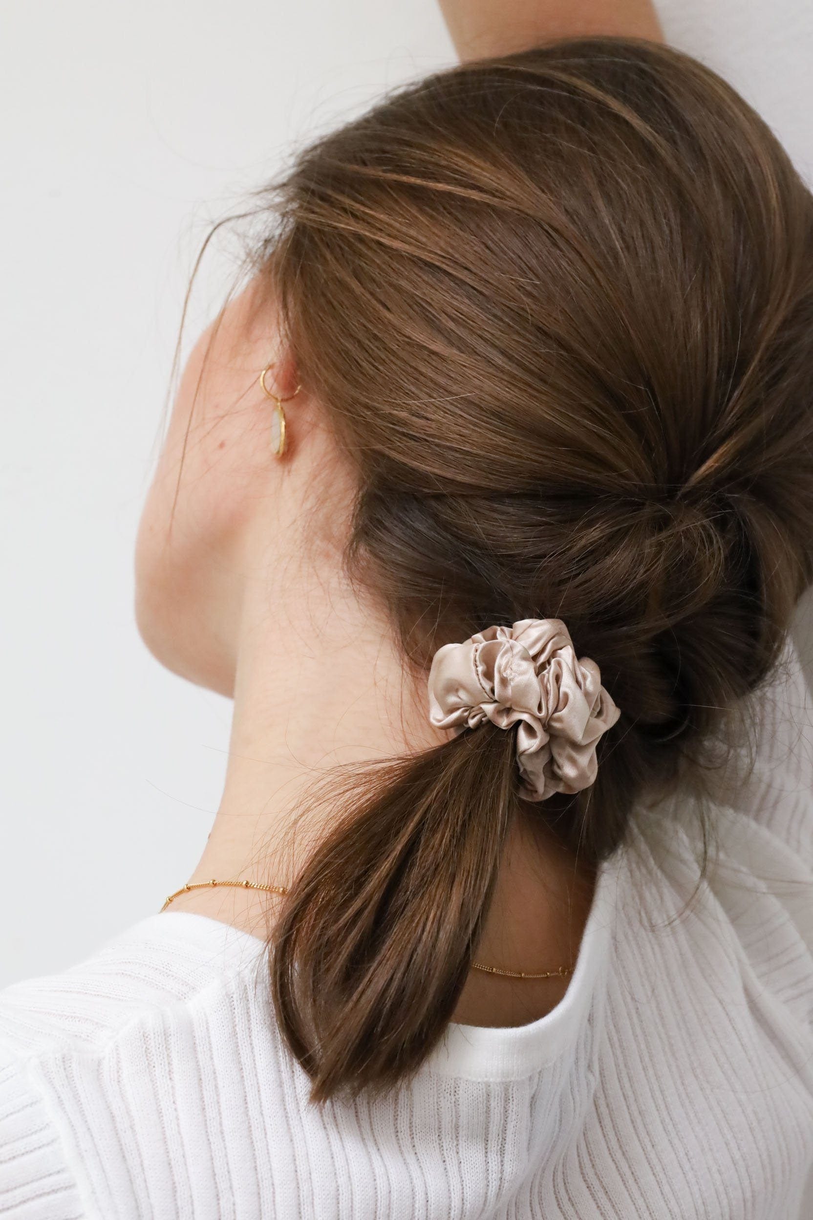 Anaphe Additions Navy Blue, Red, Champagne Party Season Midi Silk Hair Scrunchies