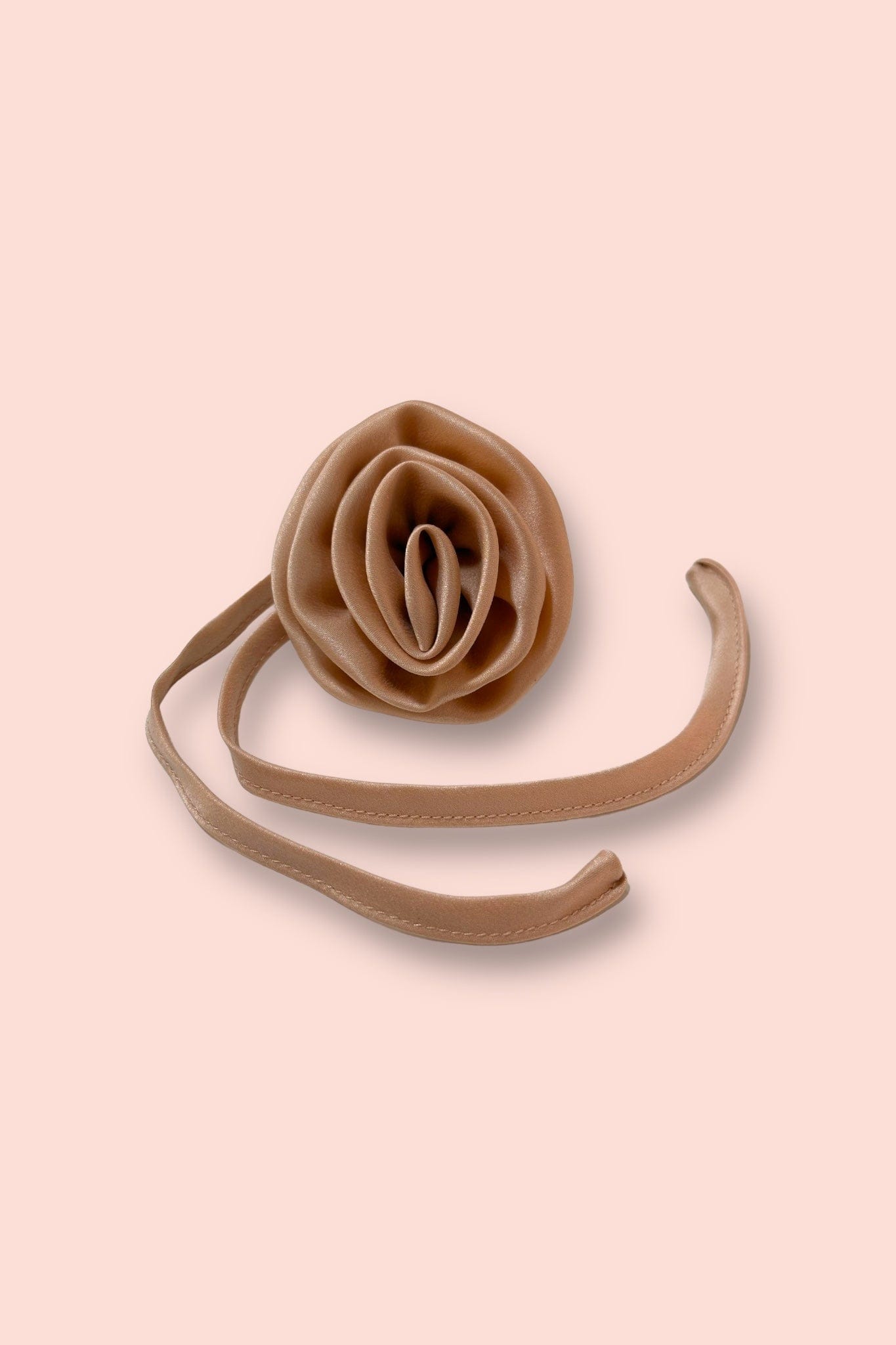 Anaphe Additions Peach Fuzz Silk Rose Accessory - Attach to your dress, wear as a necklace, bracelet, anklet or bag accessory