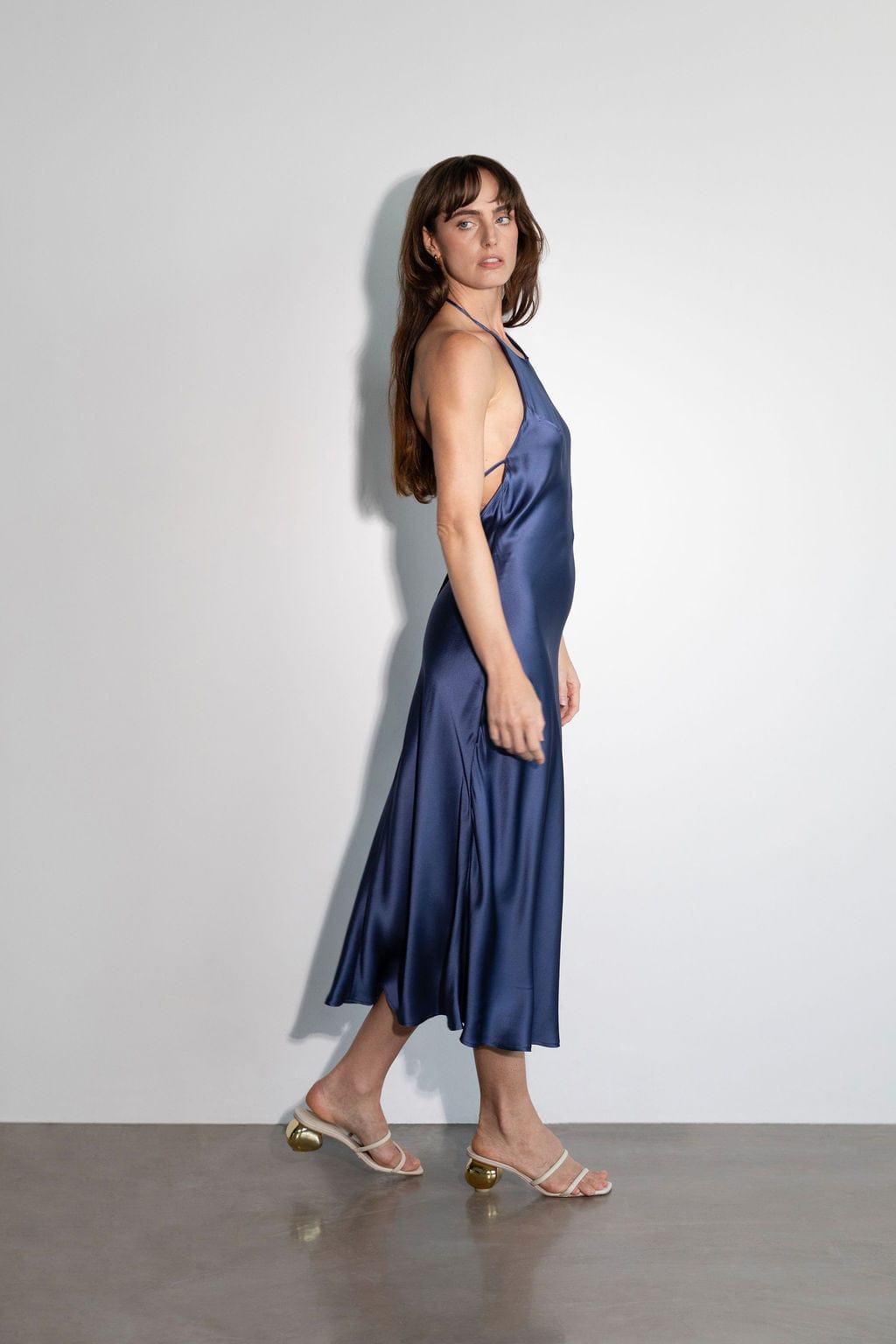 Anaphe Backless Dress Midnight Blue / XS Seren Halter Midnight Blue - Atelier