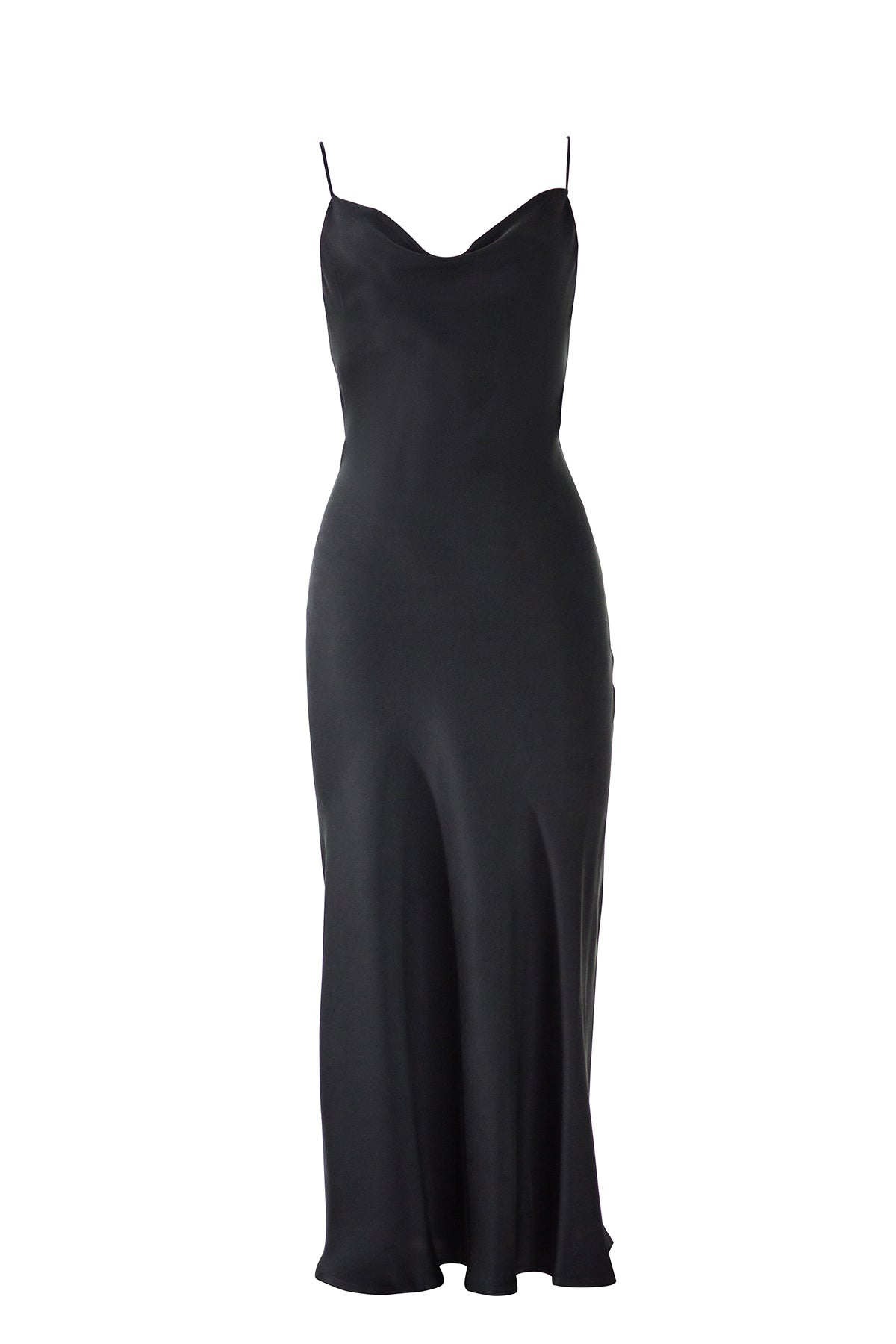Anaphe Backless Dress Nova Dress Silk Open Back Slip - Classic Black