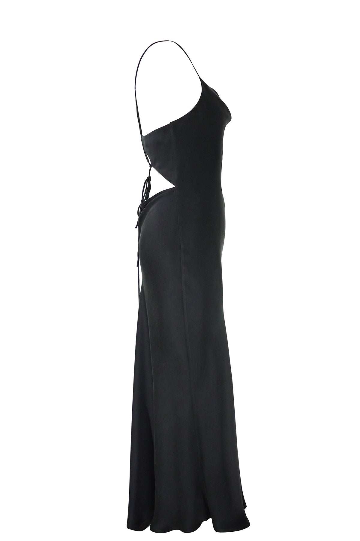 Anaphe Backless Dress Nova Dress Silk Open Back Slip - Classic Black