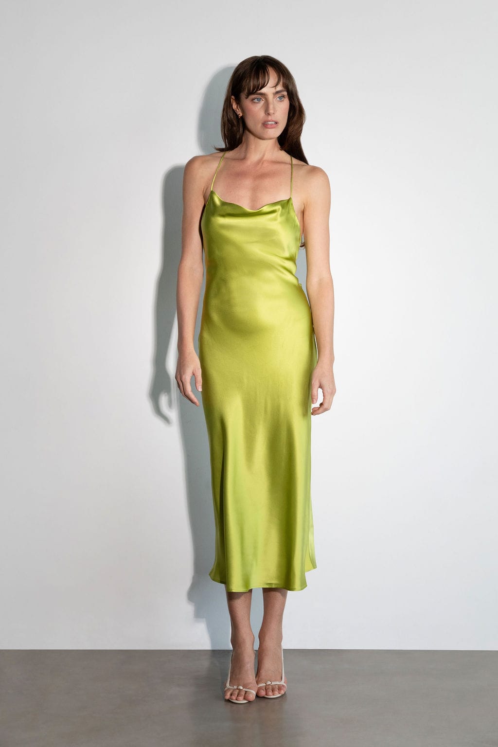 Anaphe Backless Dress Nova Slip Dress Chartreuse