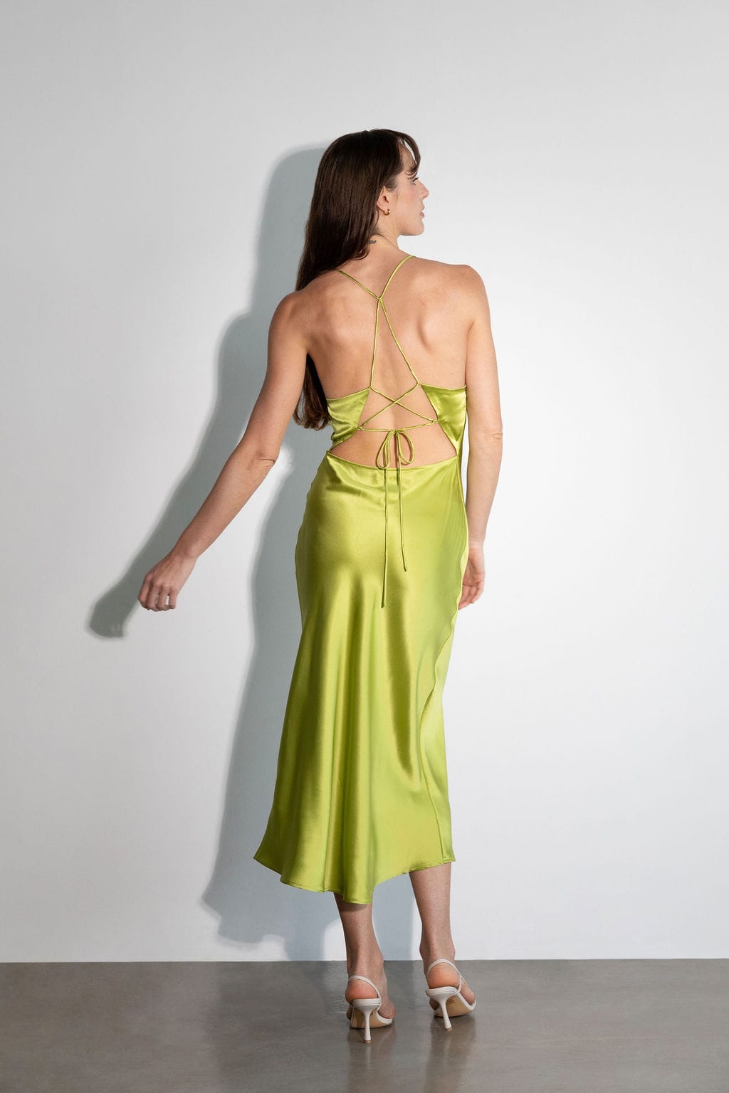 Anaphe Backless Dress Nova Slip Dress Chartreuse