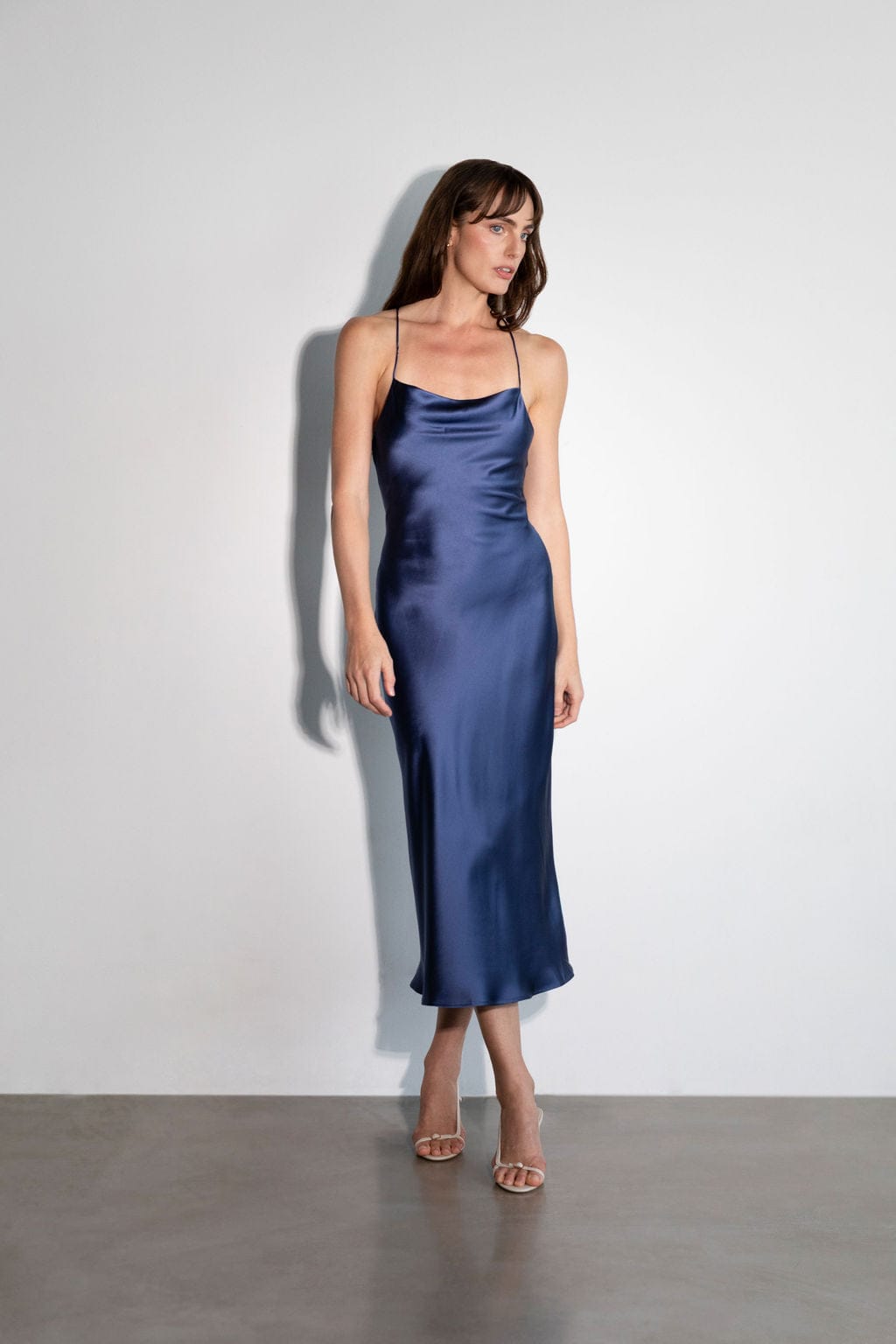 Anaphe Backless Dress Nova Slip Dress Midnight Blue - Atelier