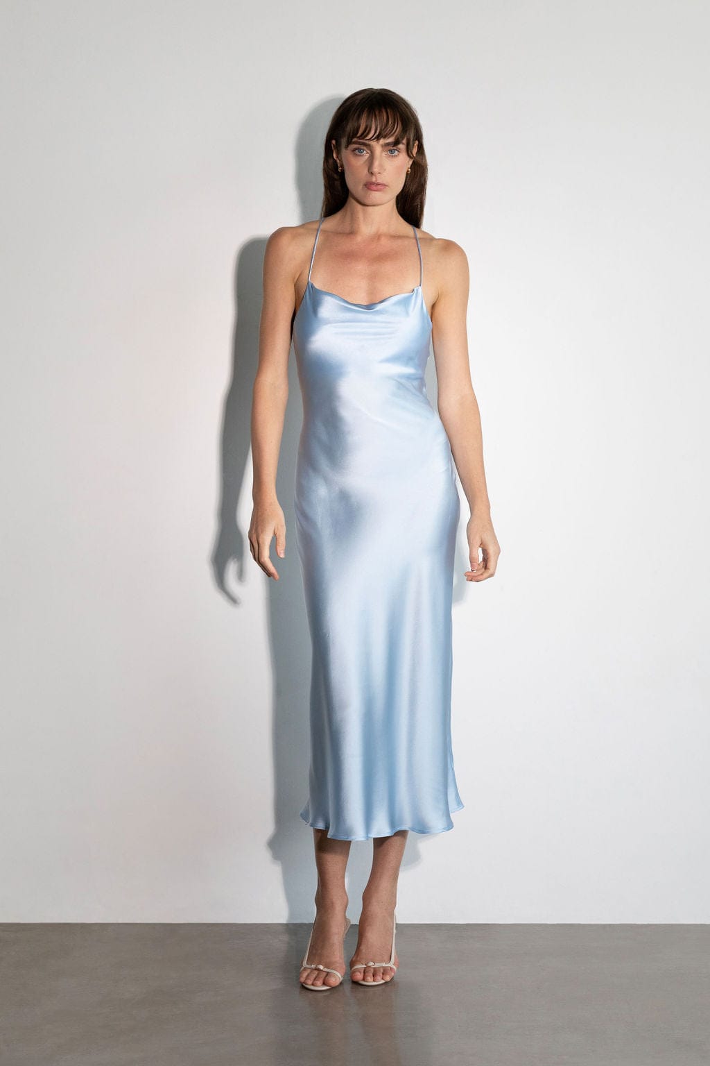 Anaphe Backless Dress Nova Slip Dress Powder Blue - Atelier