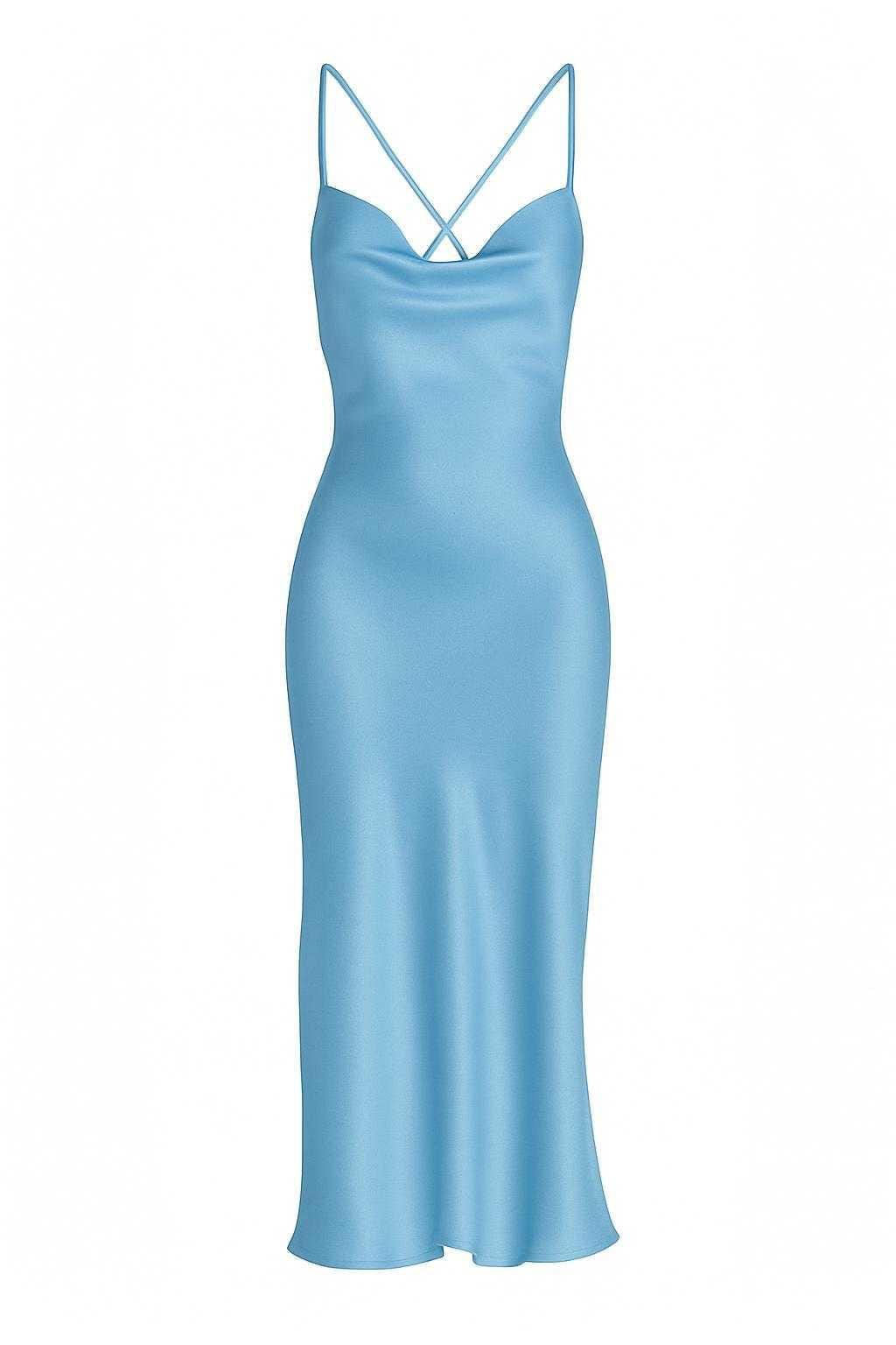Anaphe Backless Dress Powder Blue / XS Nova Slip Dress Powder Blue - Atelier