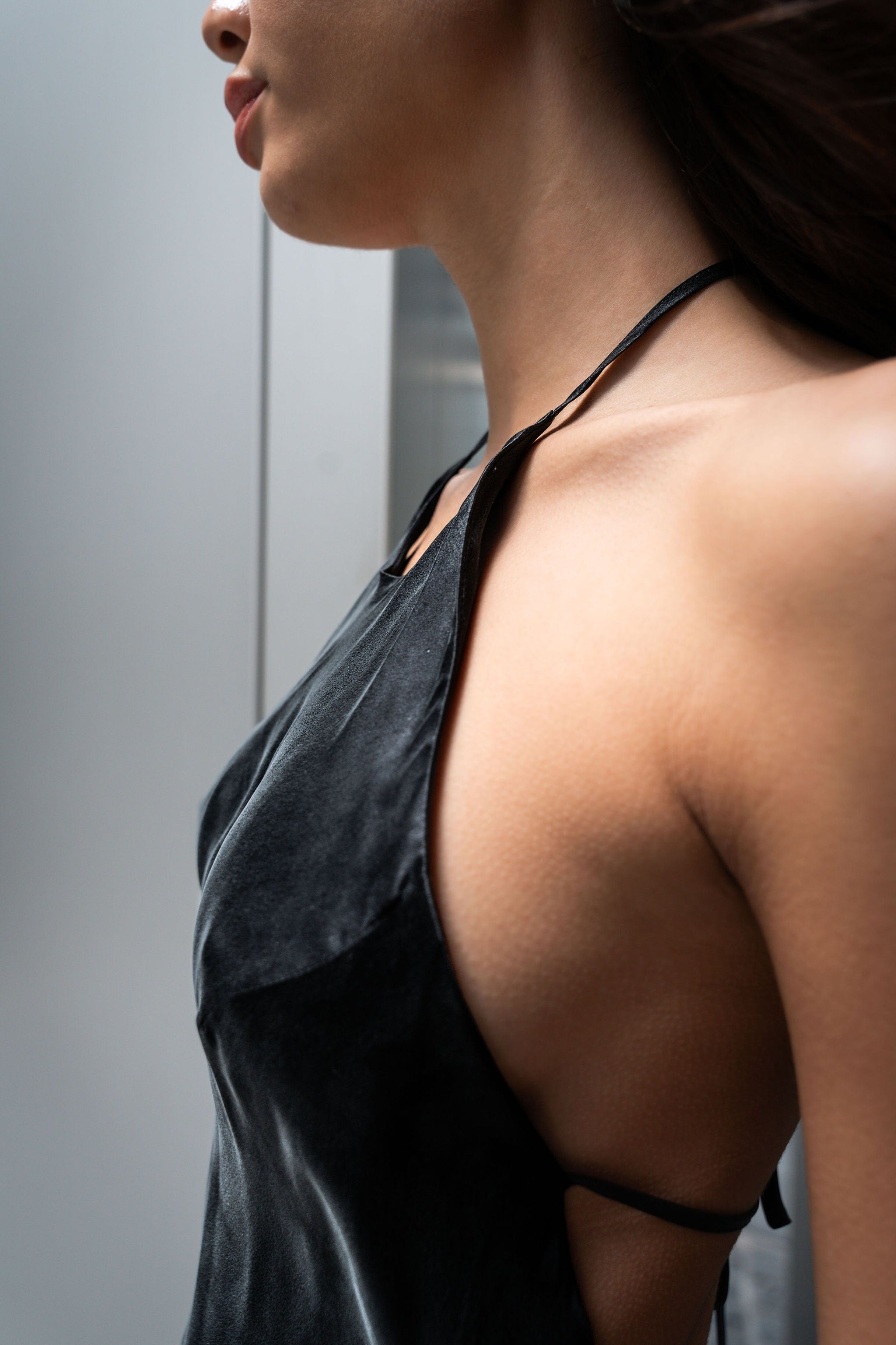 Anaphe Backless Dress Seren Halter Dress - Classic Black