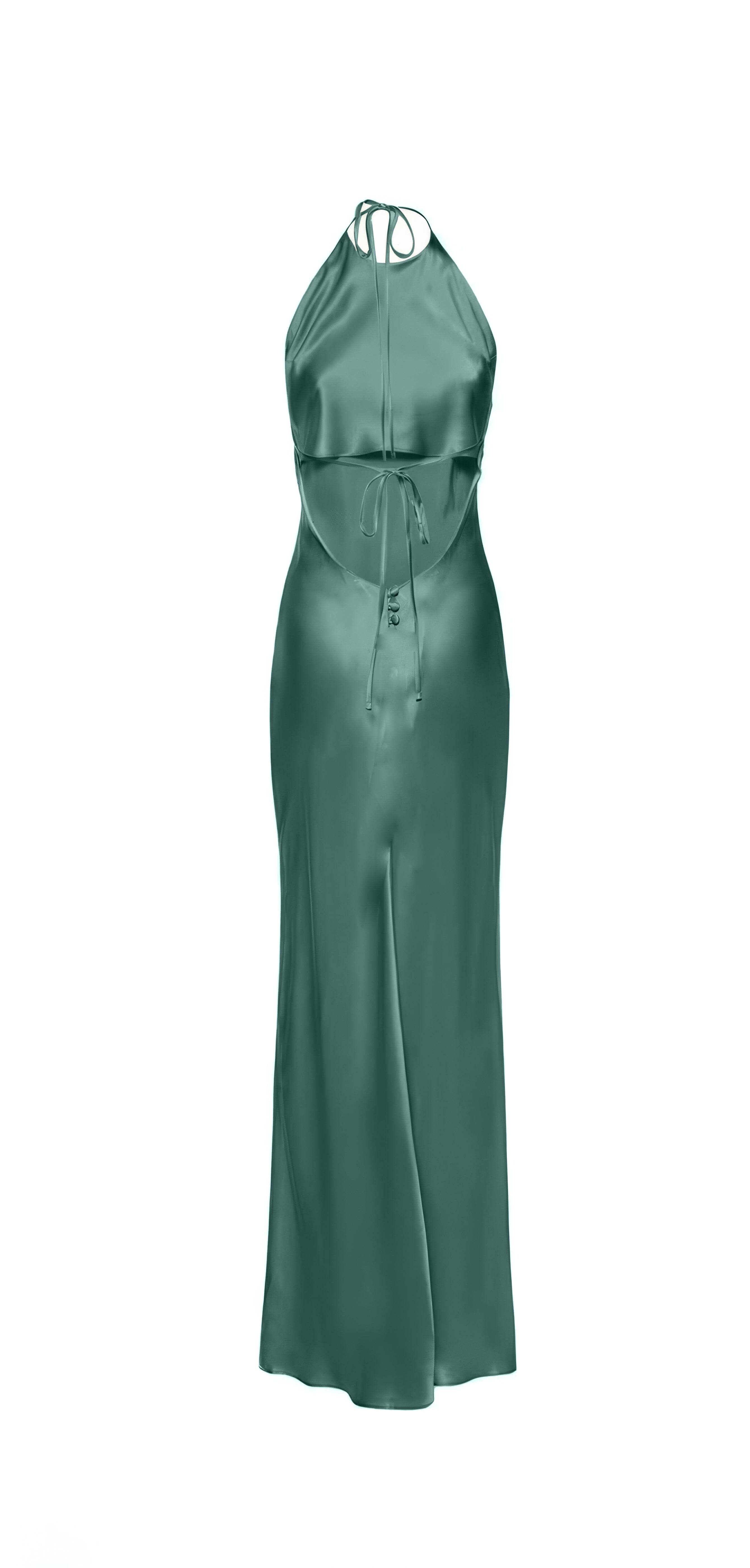 Anaphe Backless Dress Seren Halter Dress - Evergreen