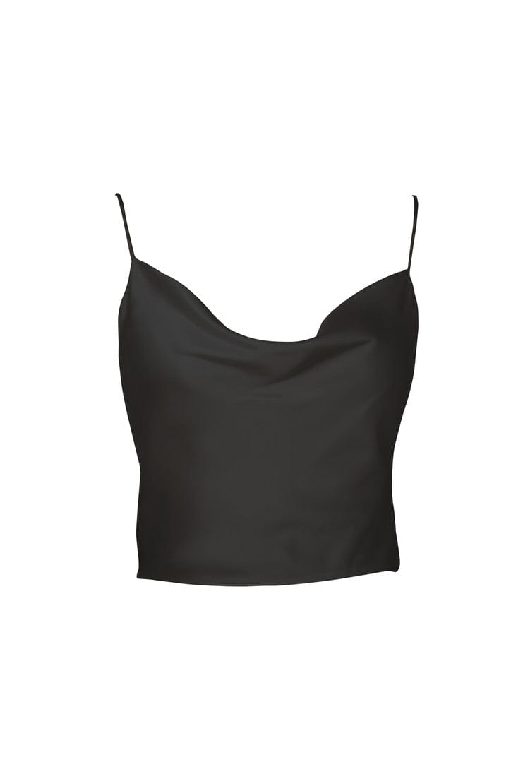 Anaphe Camisole Hera Cross Open Back Cowl Camisole - Classic Black