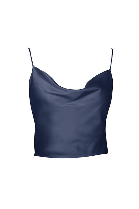 Anaphe Camisole Hera Cross Open Back Cowl Camisole - French Navy