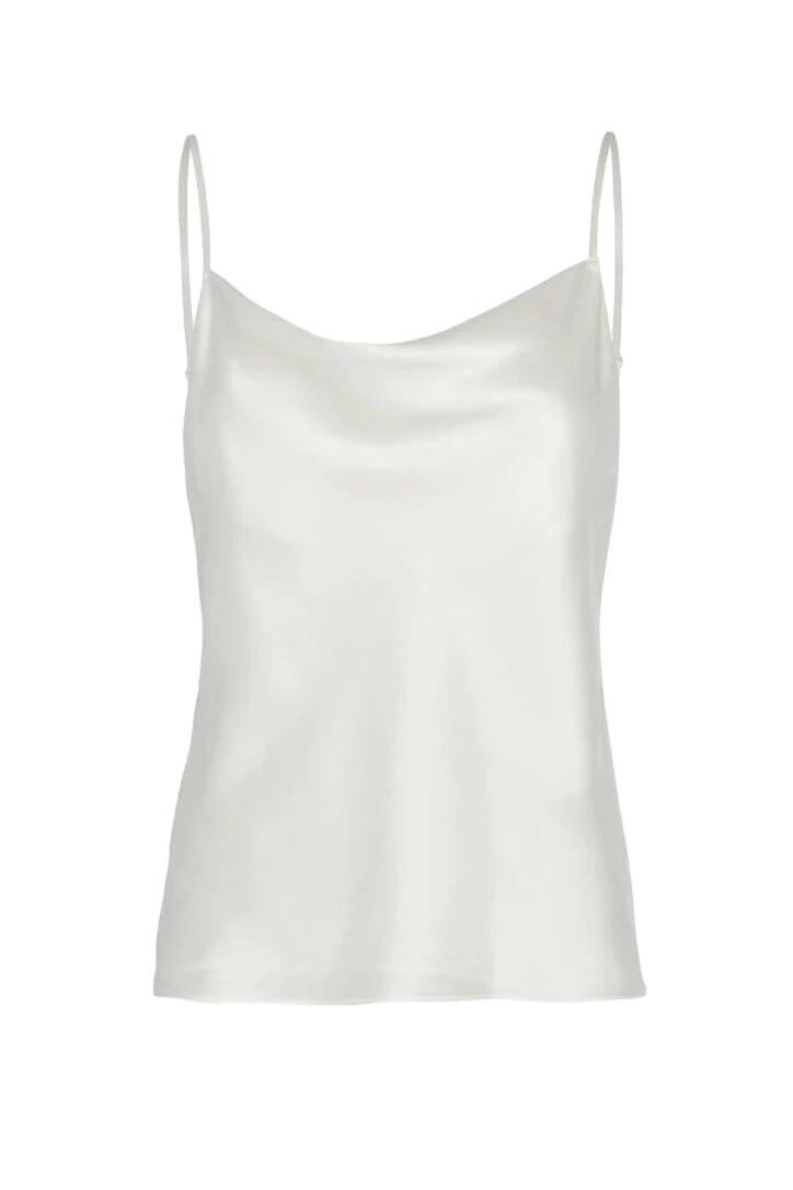 Anaphe Camisole Silk 60s Cowl Cami - White