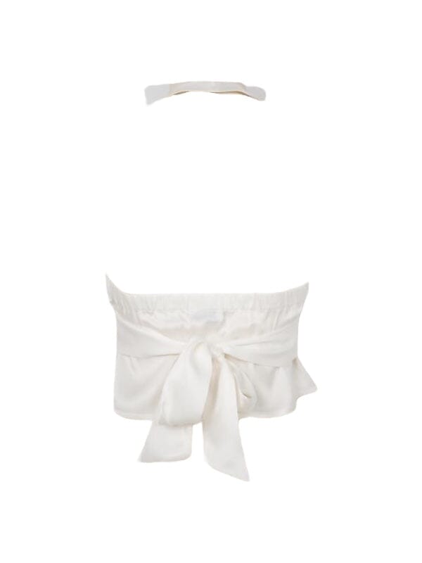 Anaphe Camisole Soft Tailoring Halter Waistcoat - White