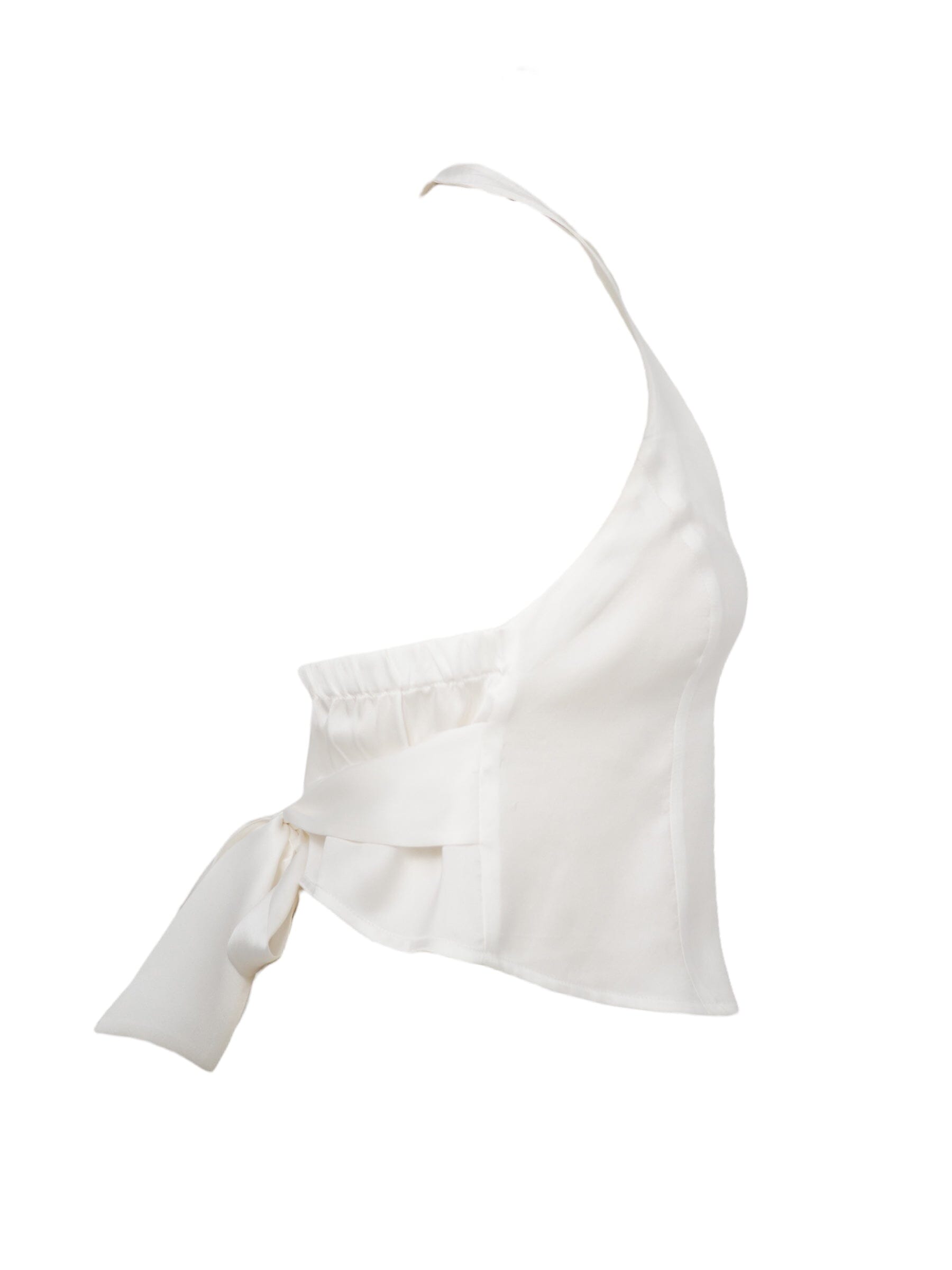 Anaphe Camisole Soft Tailoring Halter Waistcoat - White