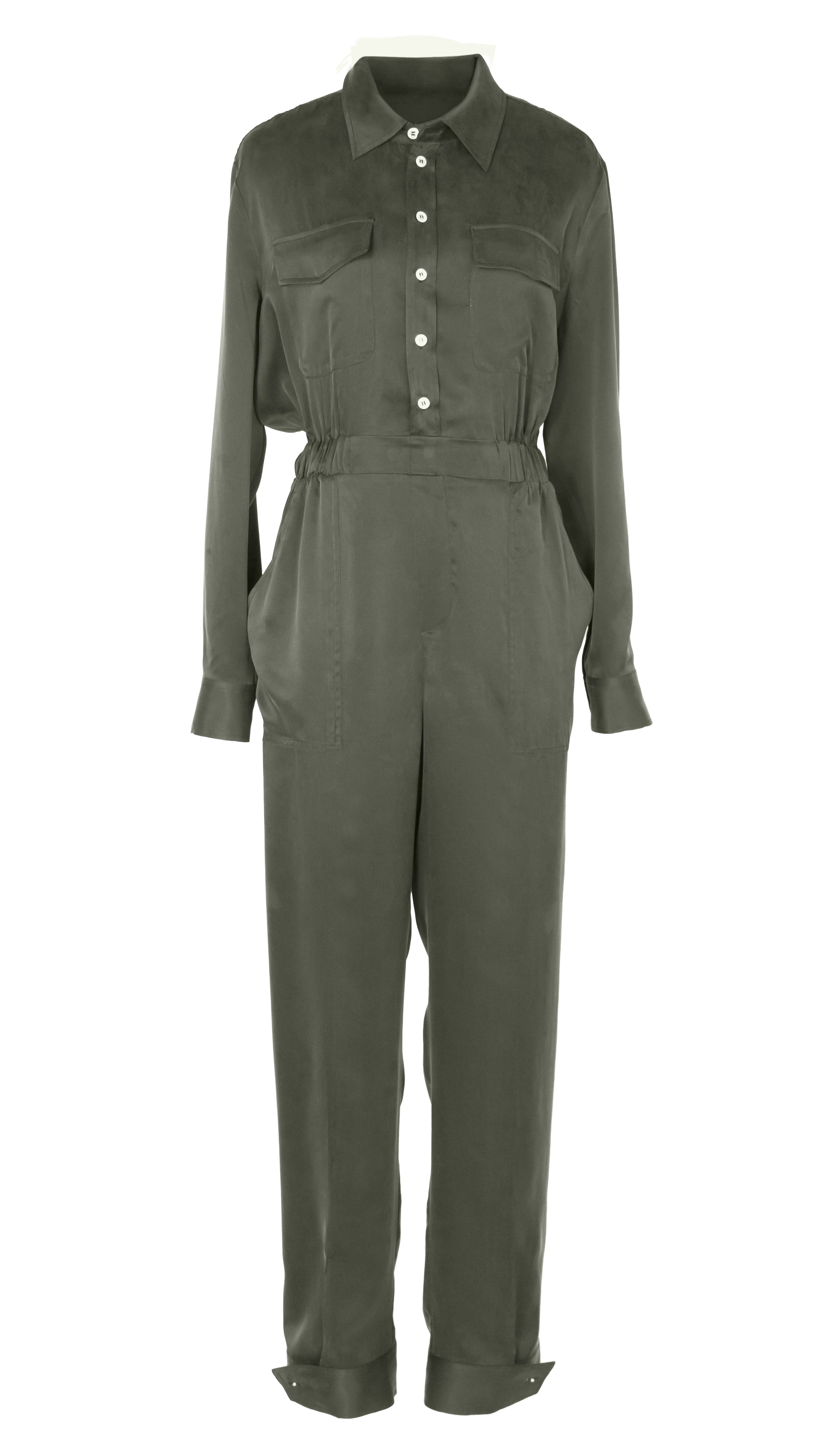 Anaphe Jumpsuit Utility Jumpsuit Long - Olive Green