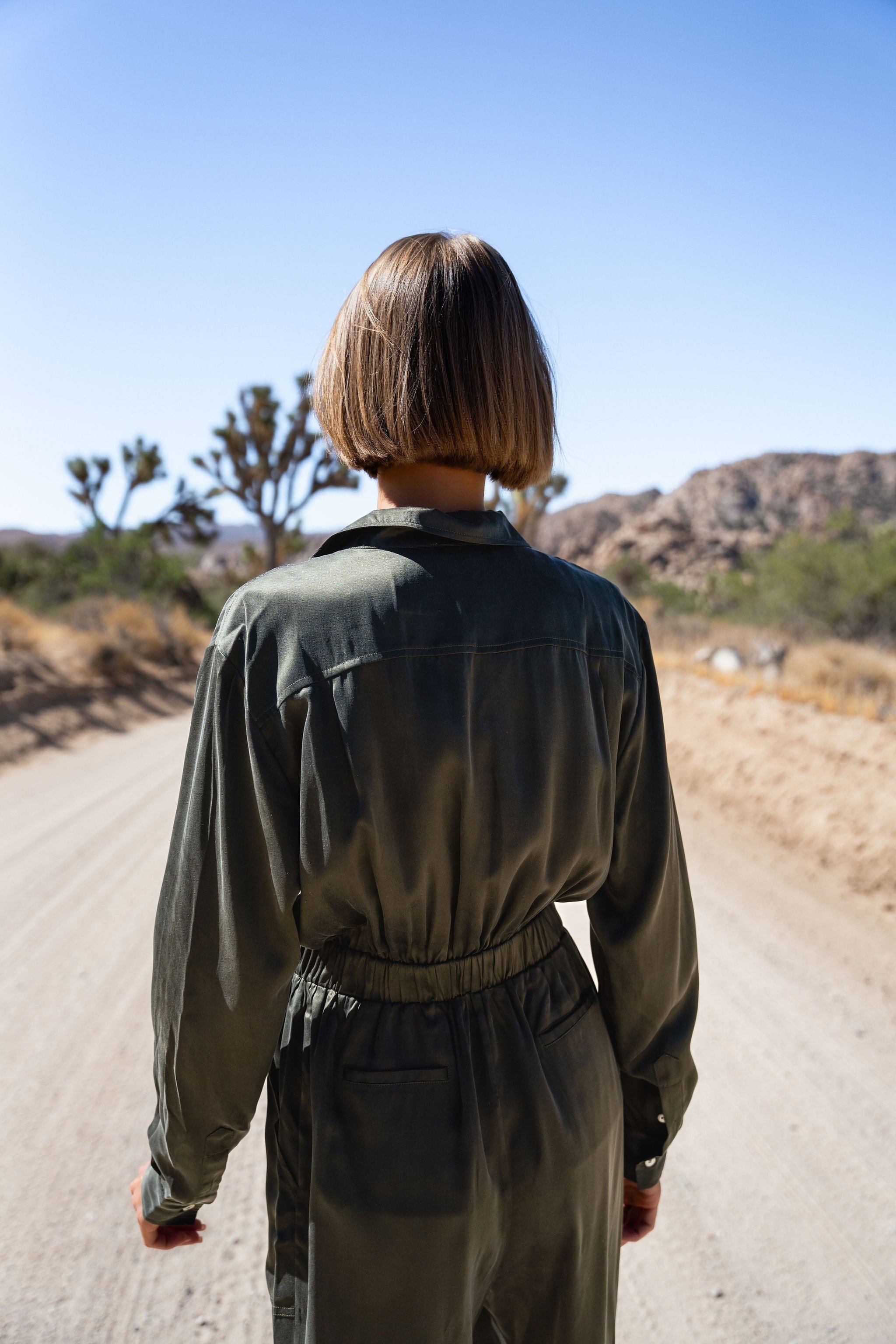 Anaphe Jumpsuit Utility Jumpsuit Long - Olive Green