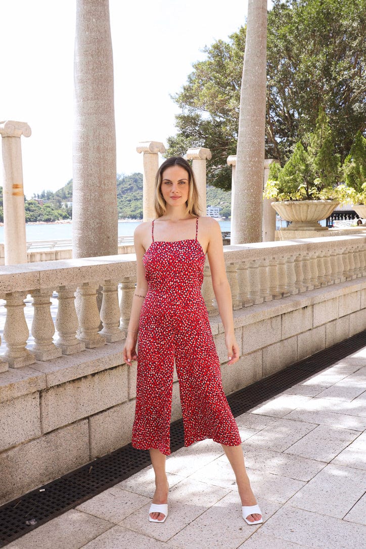 Anaphe Jumpsuits & Rompers Silk Jumpsuit - Poppy Red