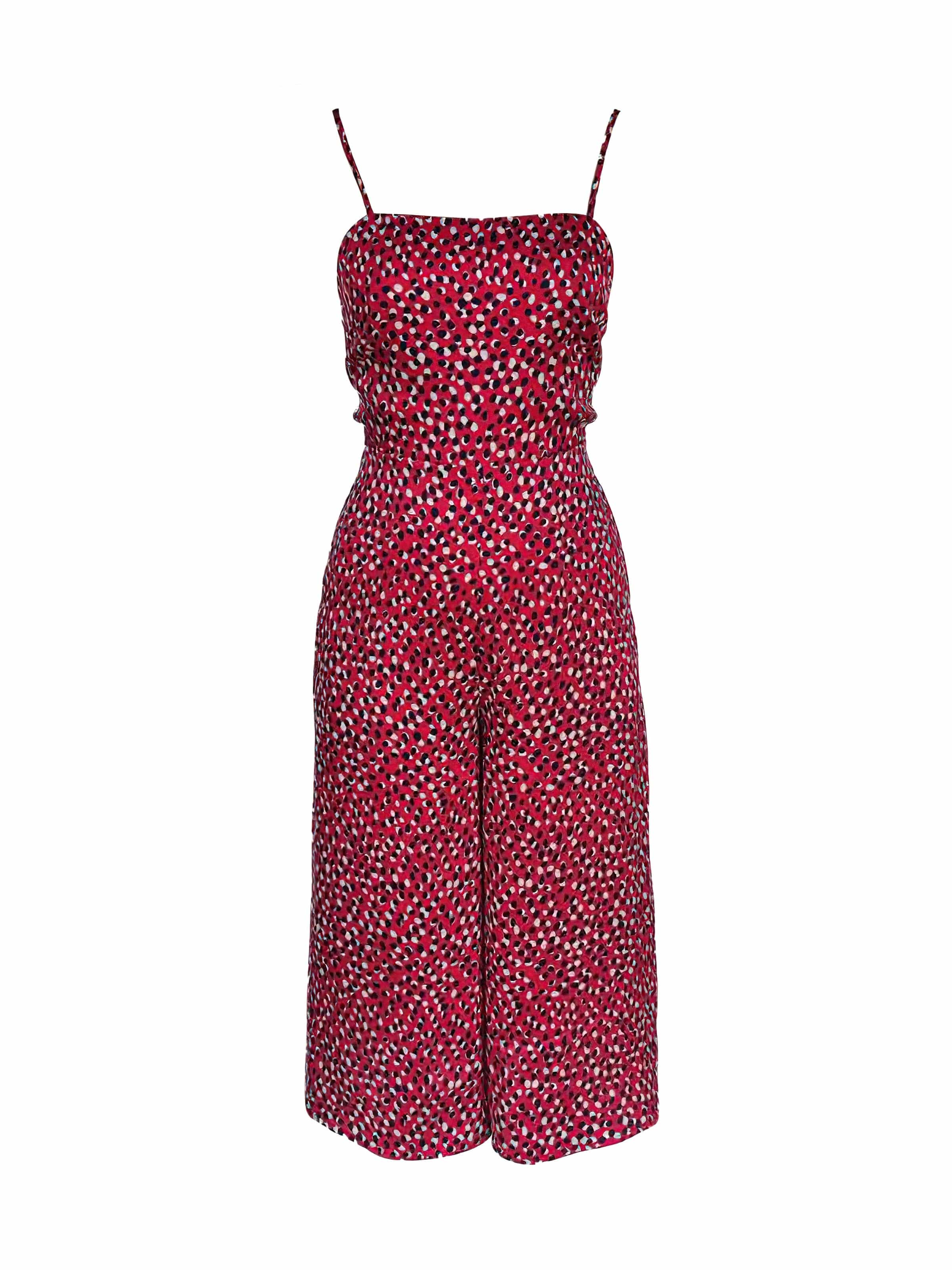 Anaphe Jumpsuits & Rompers XS Silk Jumpsuit - Poppy Red