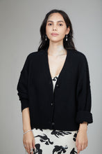 Load image into Gallery viewer, Anaphe Knitwear &amp; Layering Baby Alpaca Sustain Cardigan - Classic Black
