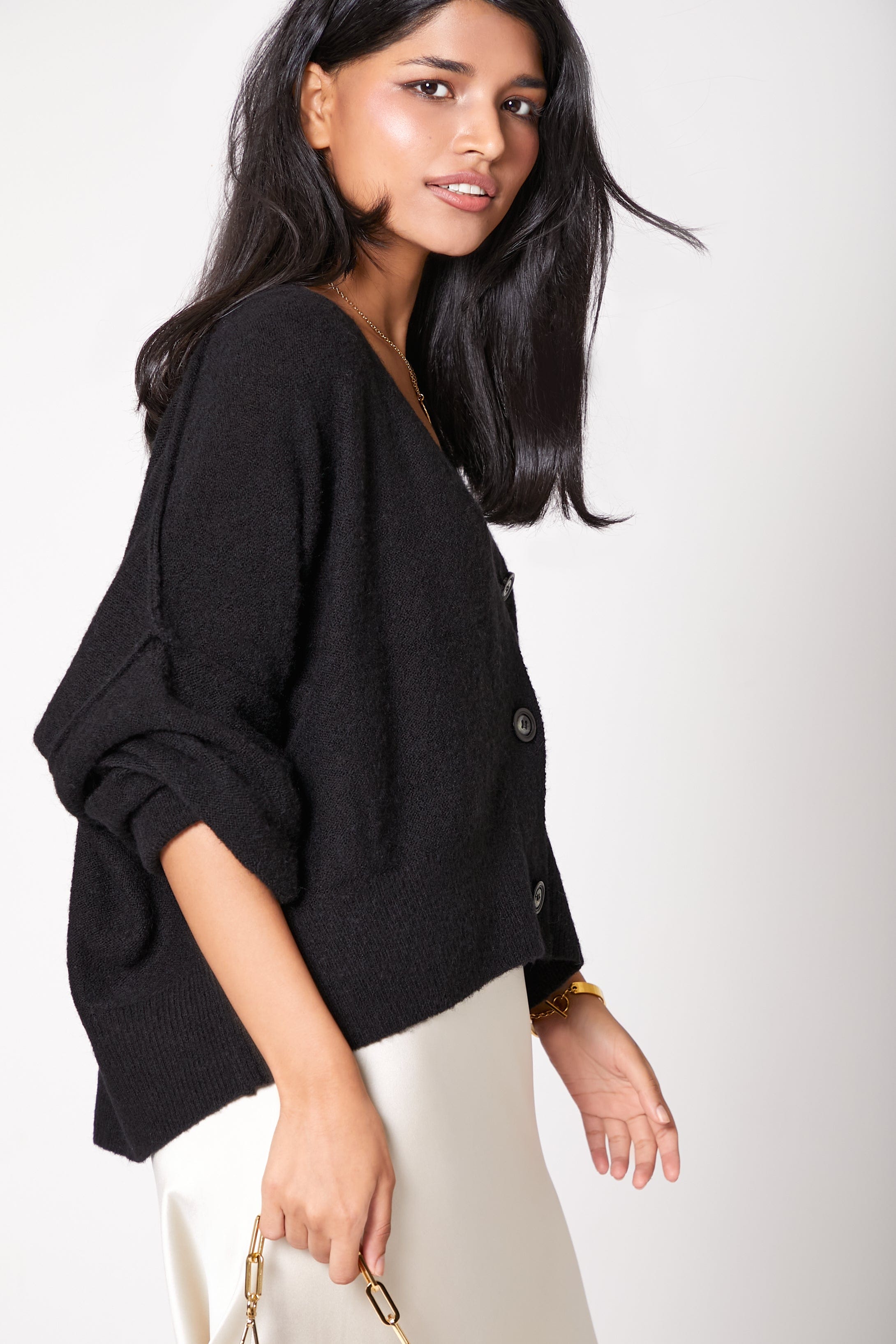 Anaphe Knitwear & Layering Baby Alpaca Sustain Cardigan - Classic Black