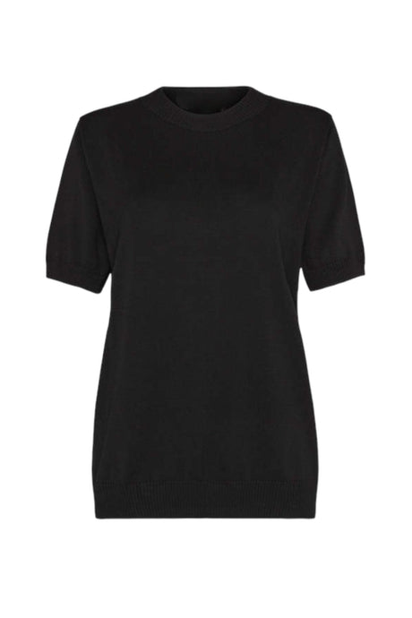 Anaphe Knitwear & Layering XS Organic Cotton Silk Blend Jumper Classic Black
