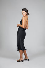 Load image into Gallery viewer, Anaphe Long Cowl Dress XS Icon Silk Slip Dress - Classic Black
